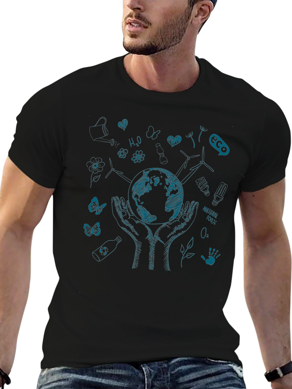 Eco-Friendly Graphic Print T-Shirt