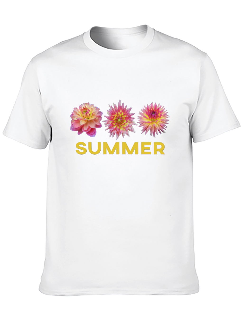 Summer Floral Graphic Tee - Soft Black T-Shirt