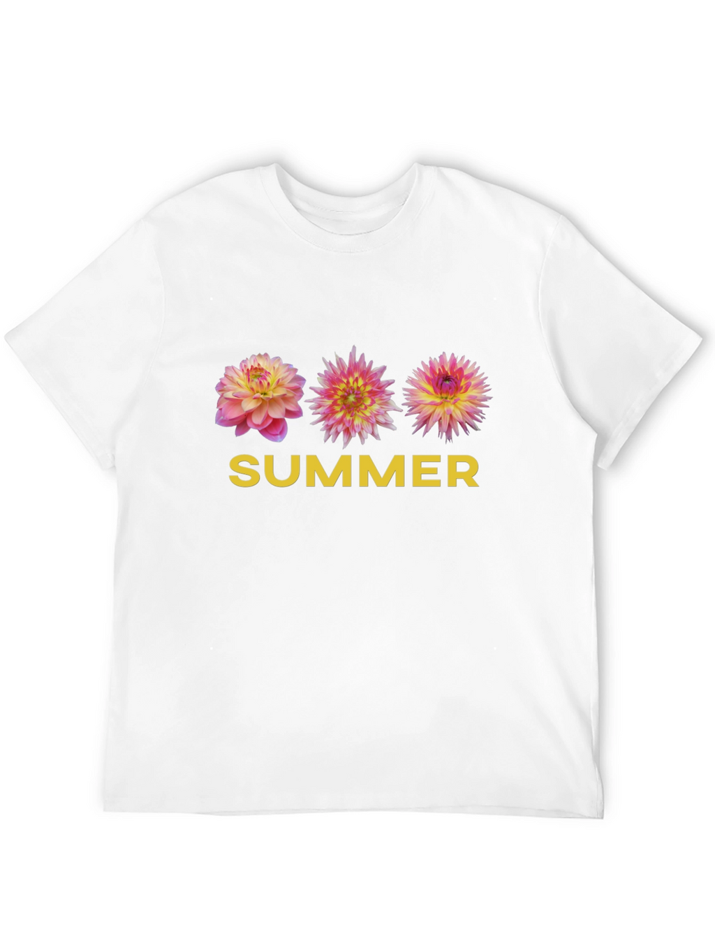 Summer Floral Graphic Tee - Soft Black T-Shirt