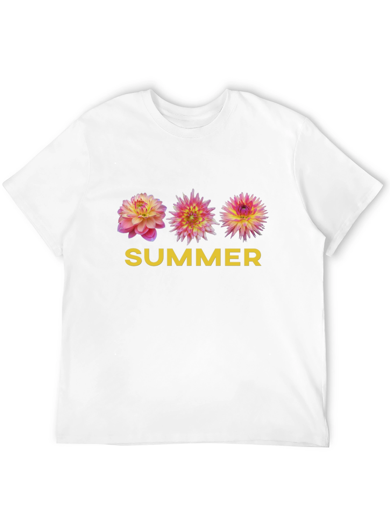 Summer Floral Graphic Tee - Soft Black T-Shirt