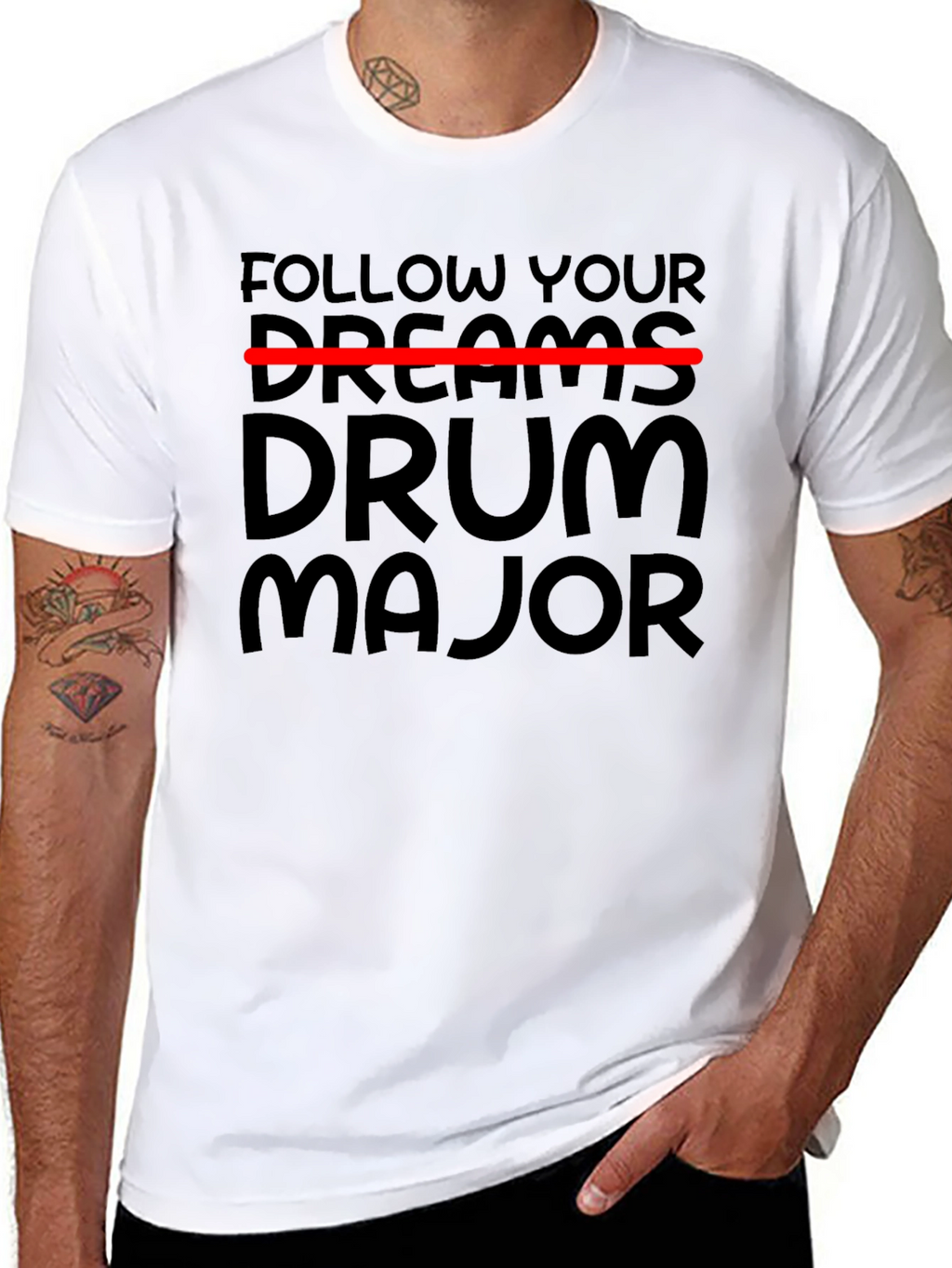Follow Your Dreams Drum Major Black T-Shirt