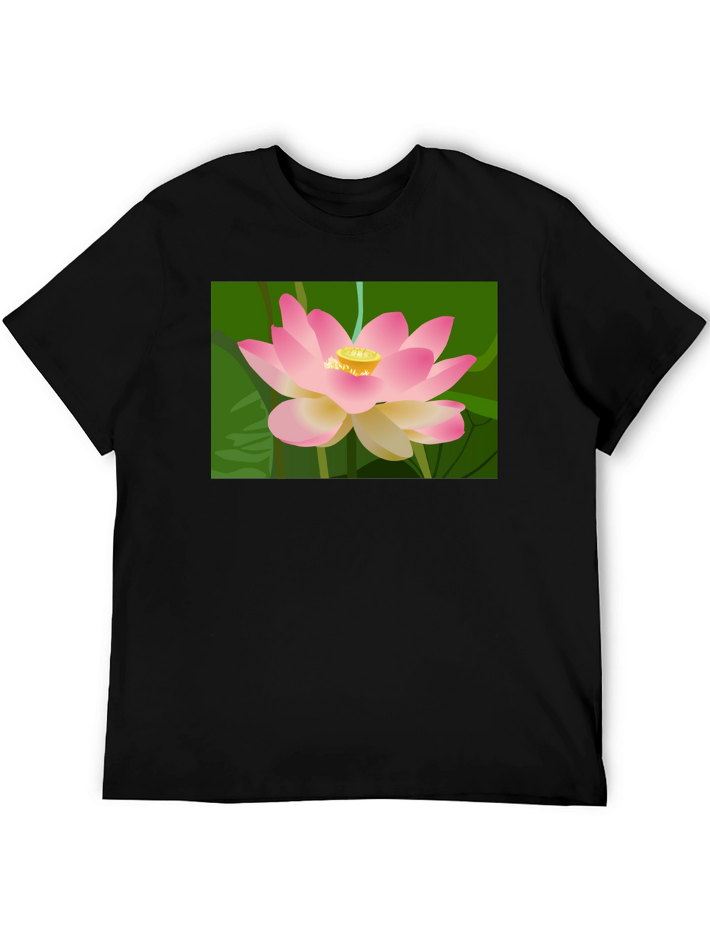 Lotus Graphic T-Shirt - Black Cotton Tee