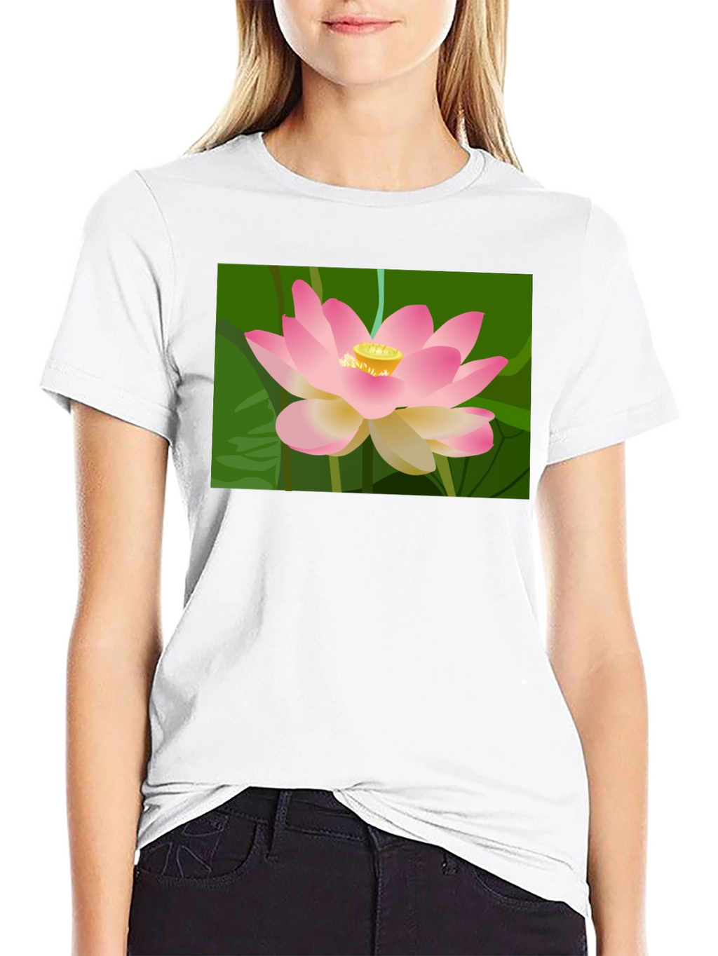 Lotus Graphic T-Shirt - Black Cotton Tee