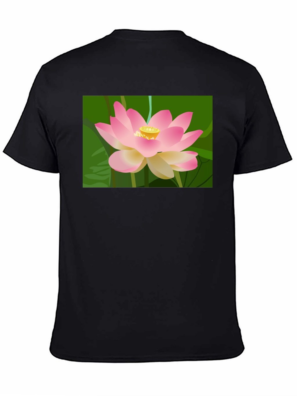 Lotus Graphic T-Shirt - Black Cotton Tee