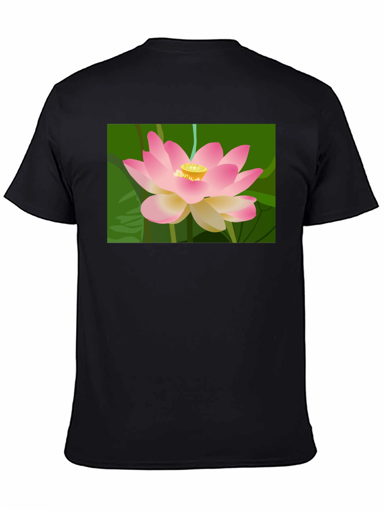 Lotus Graphic T-Shirt - Black Cotton Tee