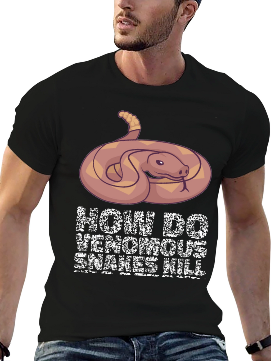 Venomous Snake Graphic T-Shirt - How Snakes Kill