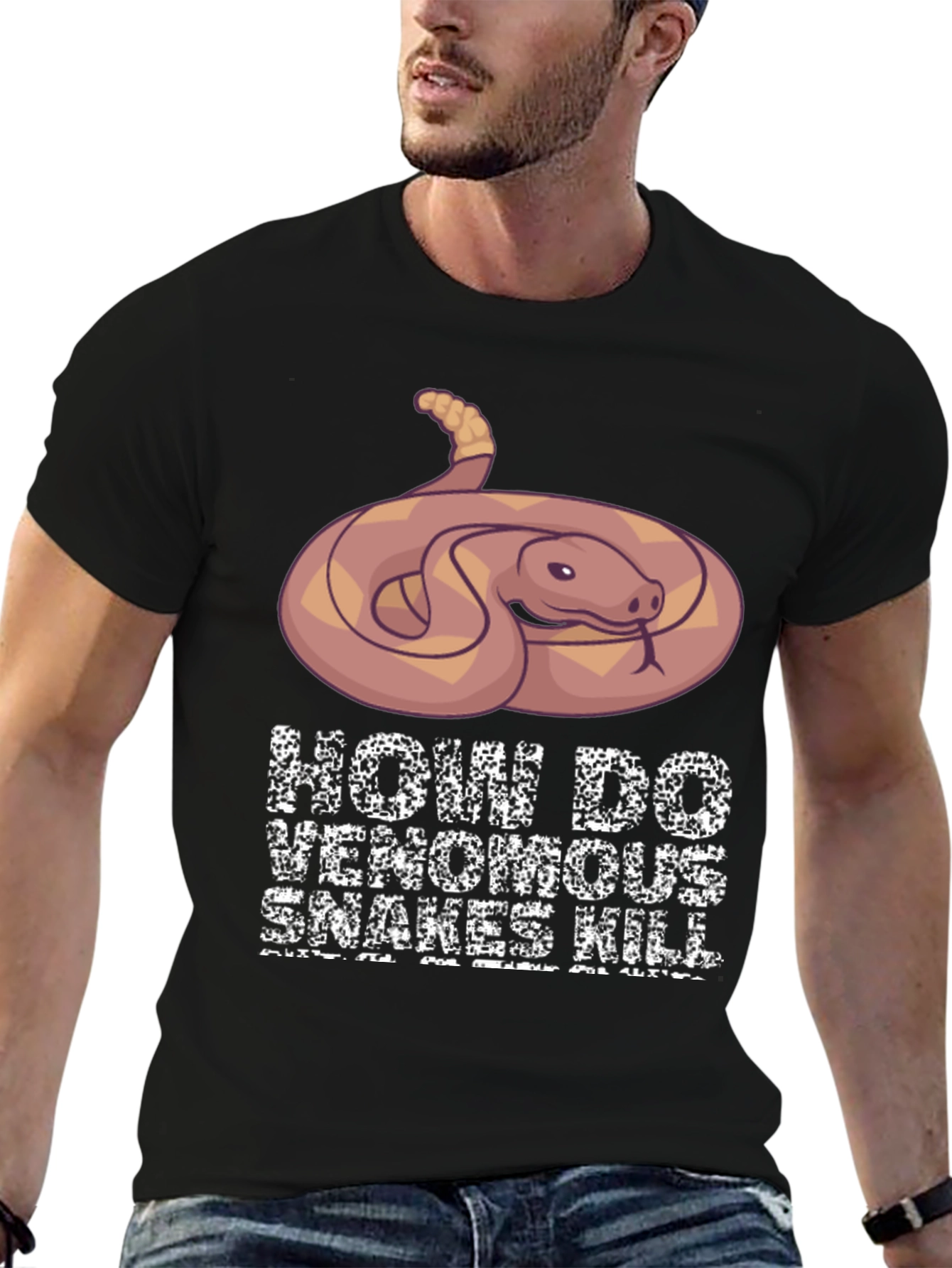 Venomous Snake Graphic T-Shirt - How Snakes Kill