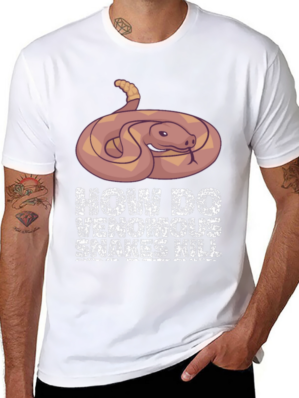 Venomous Snake Graphic T-Shirt - How Snakes Kill