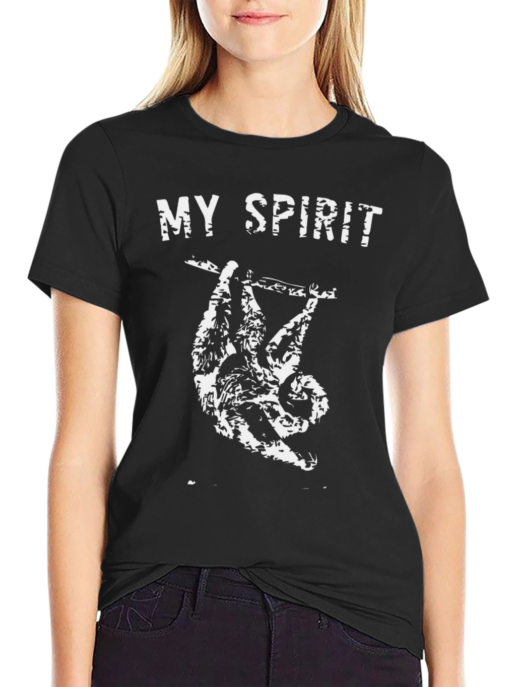 My Spirit Sloth Graphic Tee - Black