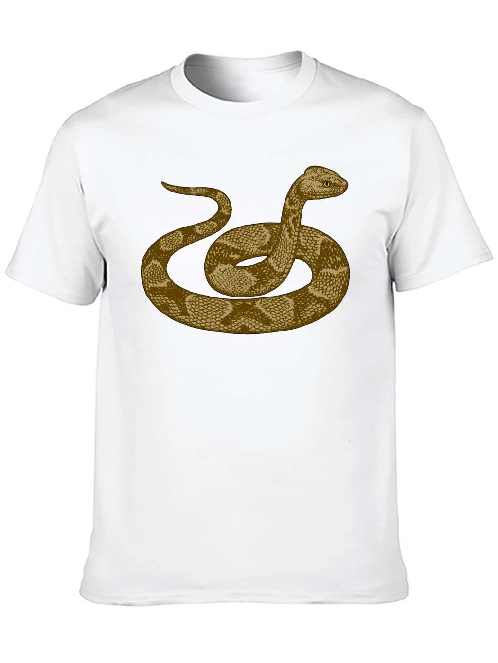 Rattlesnake Graphic Print Black T-Shirt