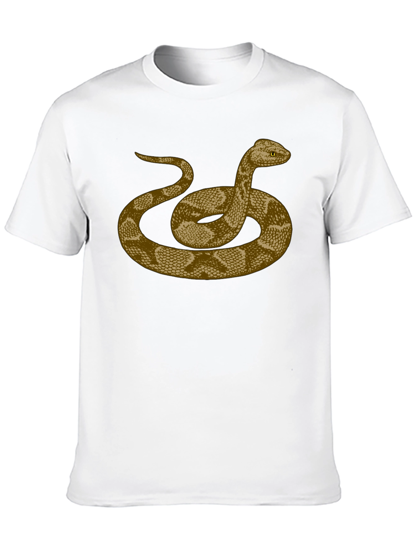 Rattlesnake Graphic Print Black T-Shirt