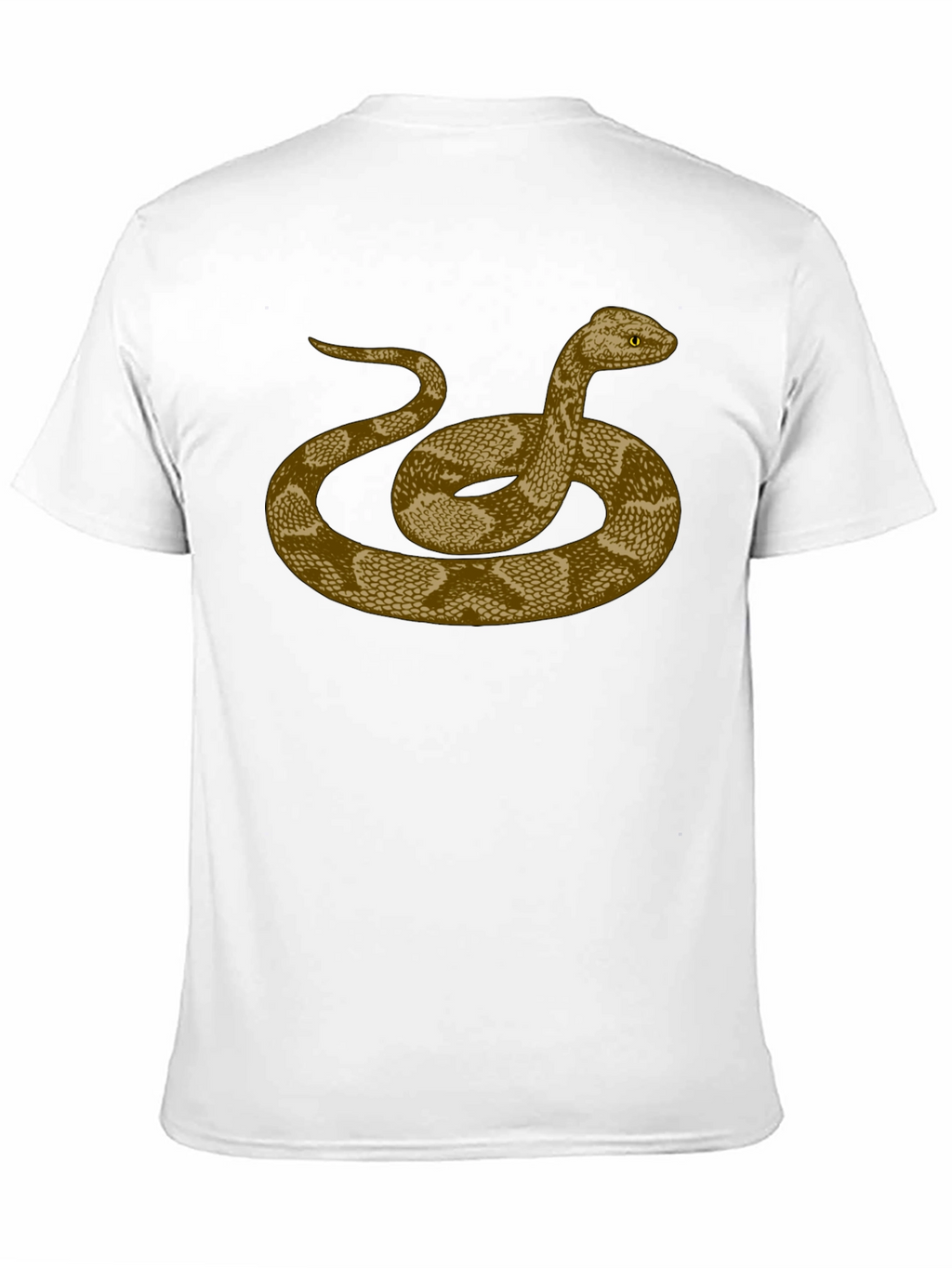 Rattlesnake Graphic Print Black T-Shirt