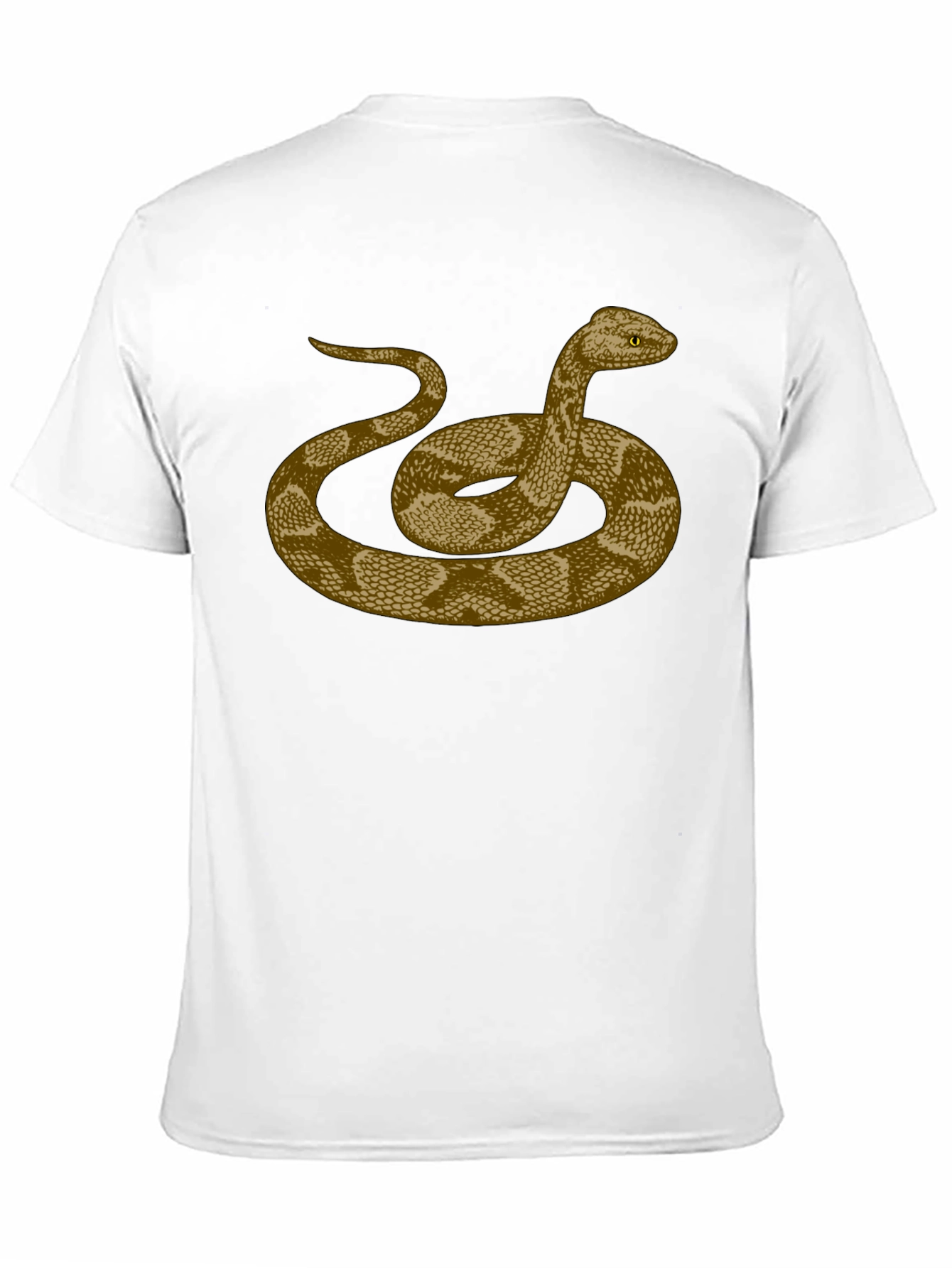 Rattlesnake Graphic Print Black T-Shirt