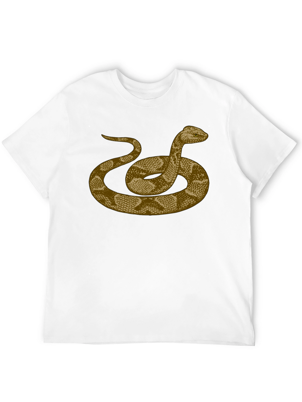 Rattlesnake Graphic Print Black T-Shirt