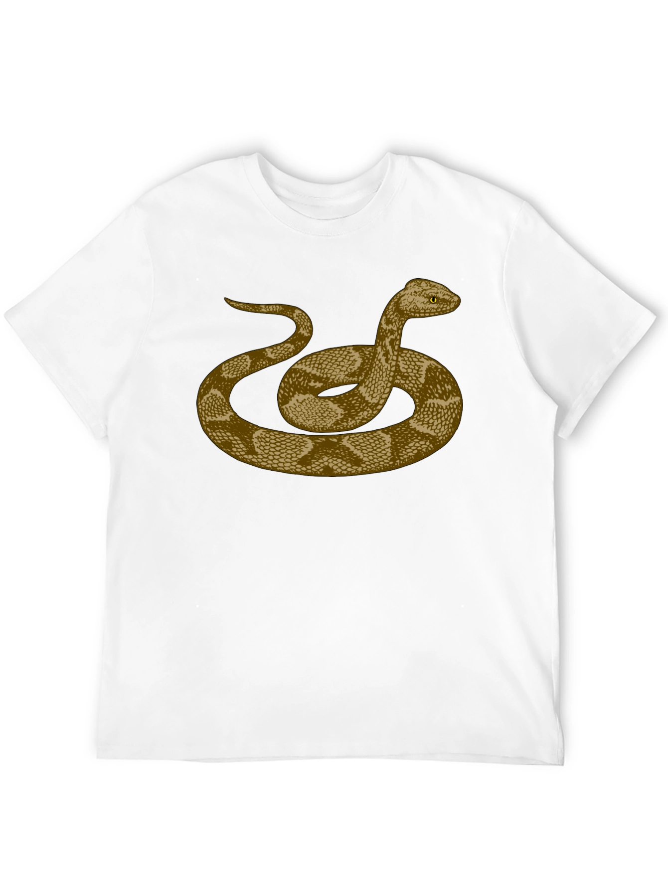 Rattlesnake Graphic Print Black T-Shirt