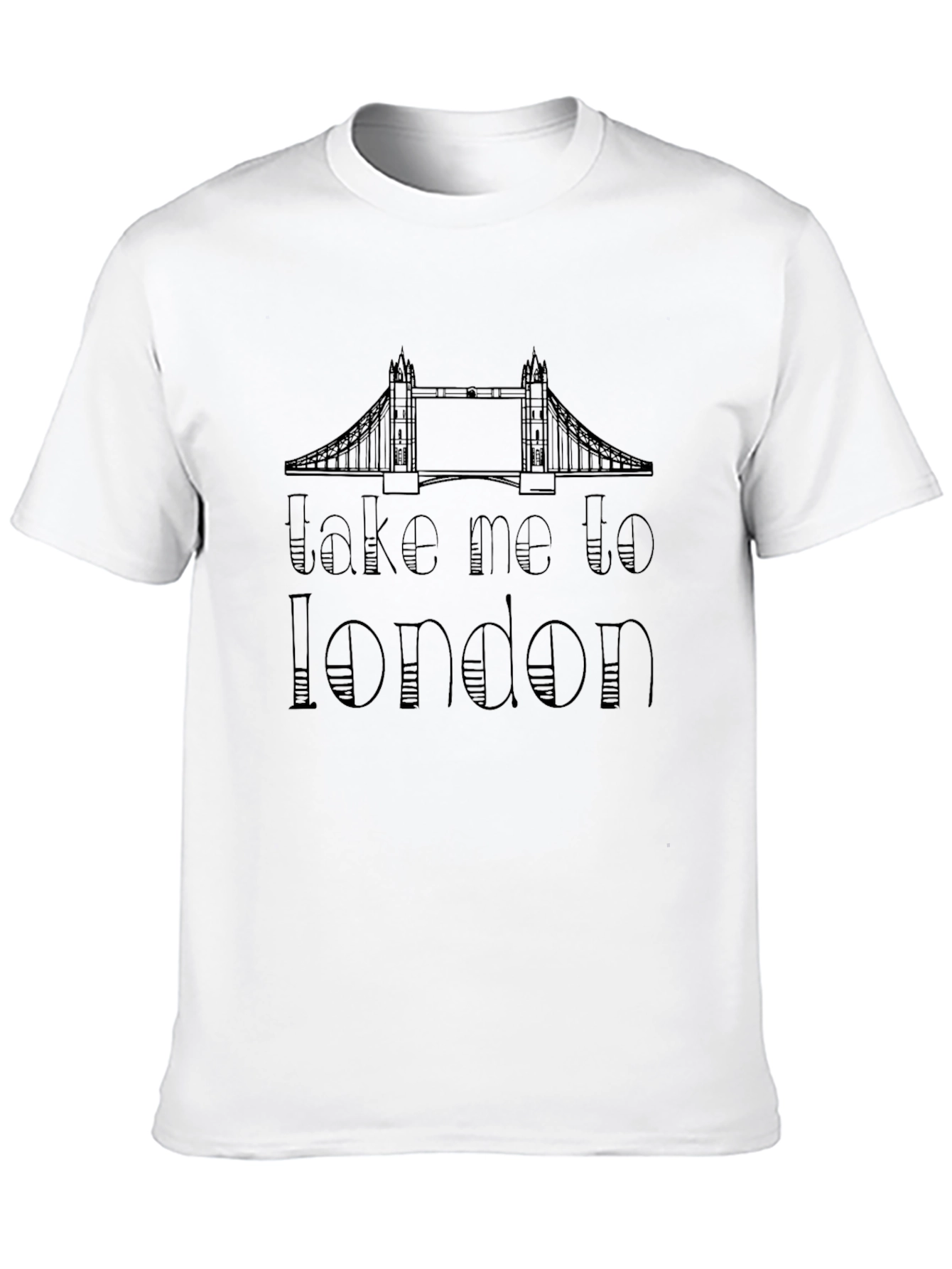 Take Me To London Black Graphic T-Shirt