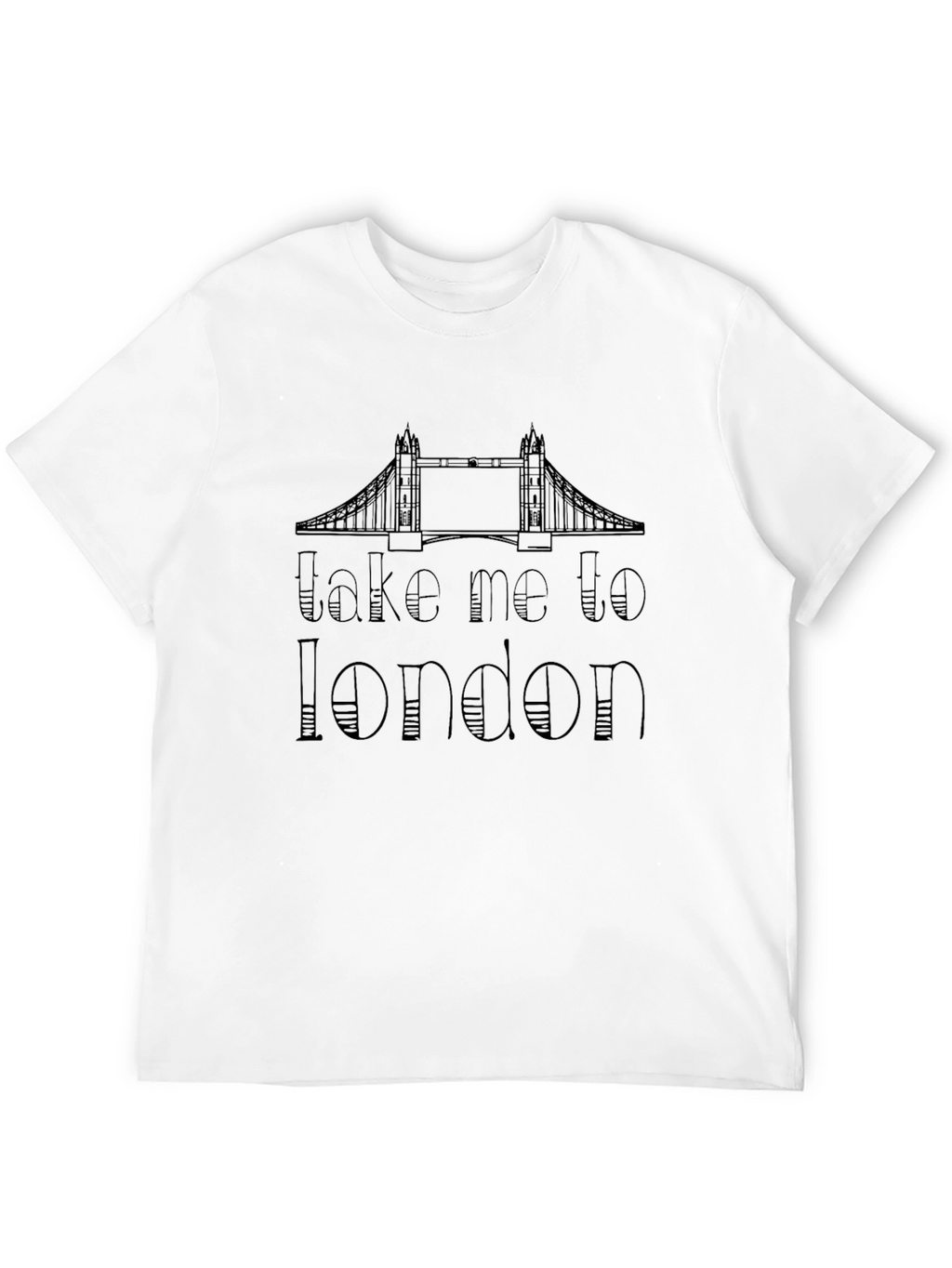 Take Me To London Black Graphic T-Shirt