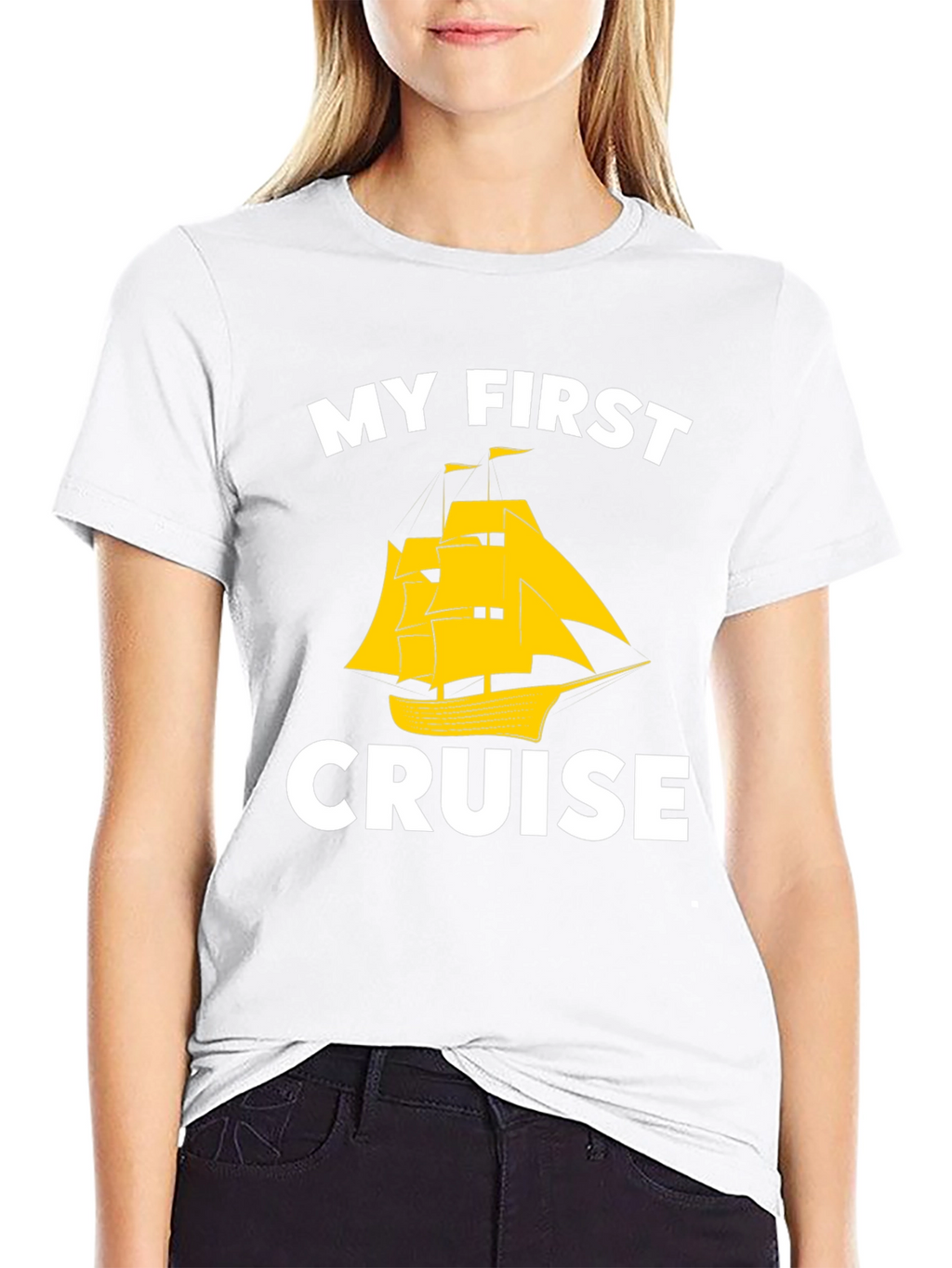 My First Cruise Black Graphic Tee