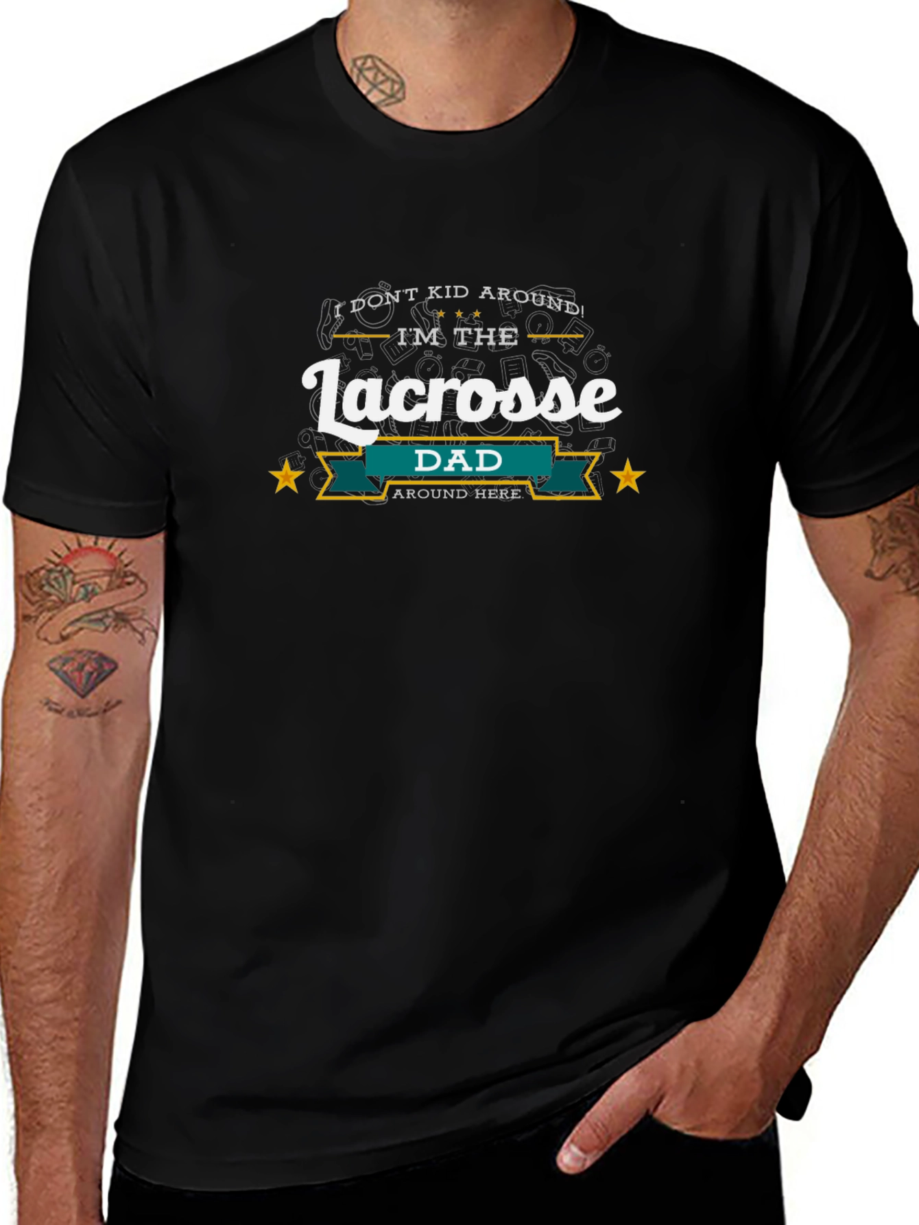 Lacrosse Dad T-Shirt - I Dont Kid Around!