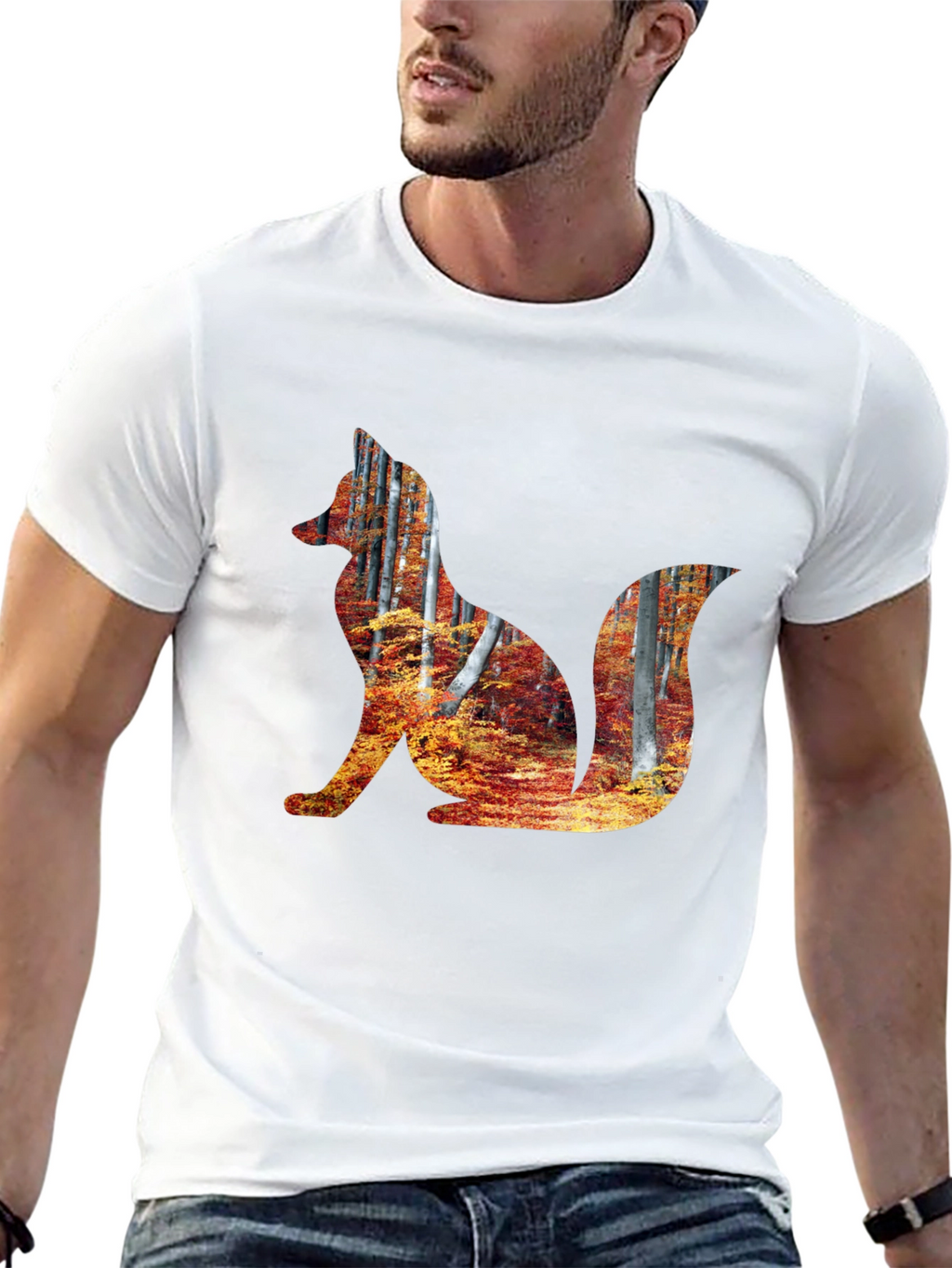 Fox Forest Graphic Tee - Mens Black T-Shirt