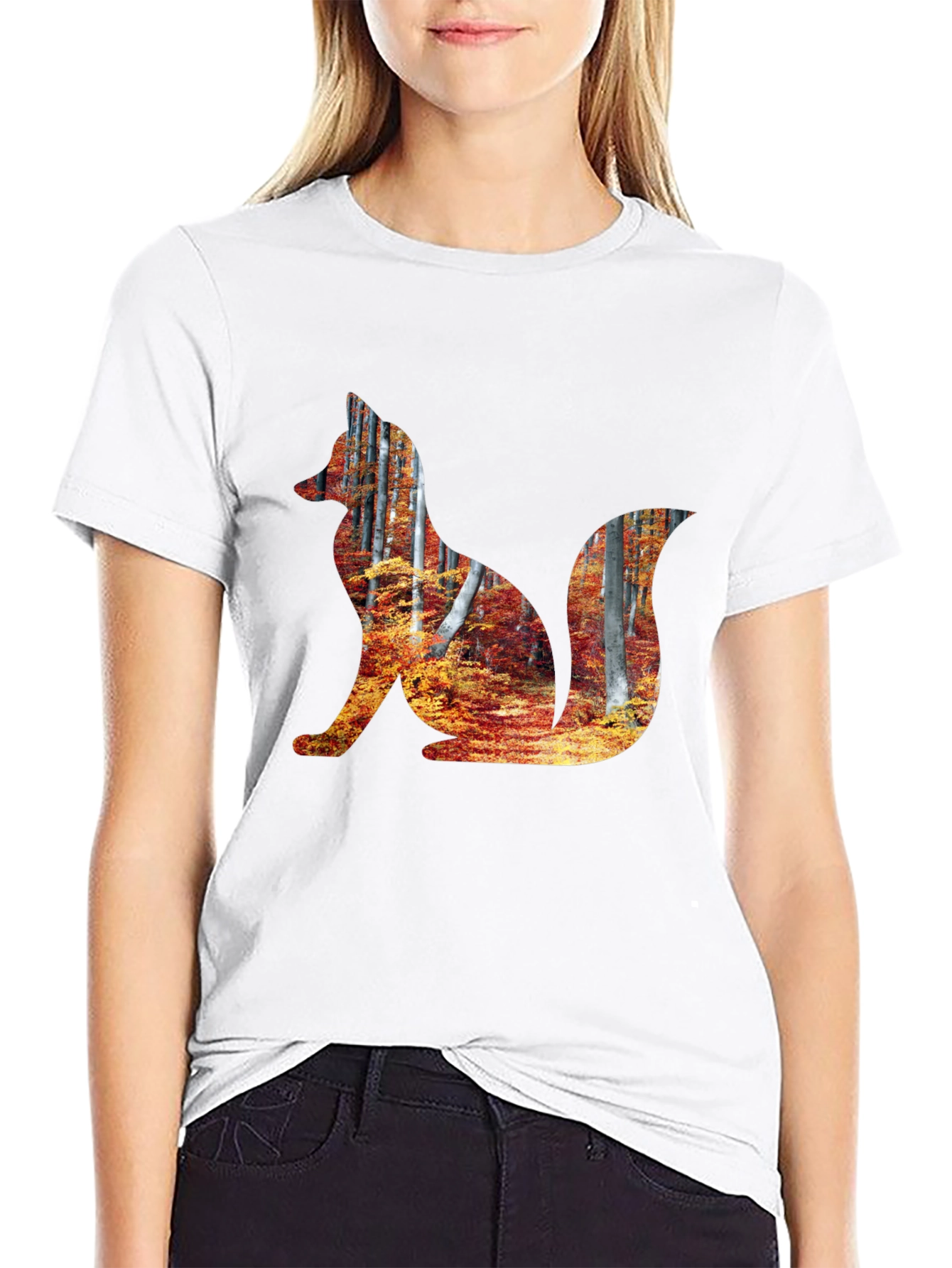 Fox Forest Graphic Tee - Mens Black T-Shirt