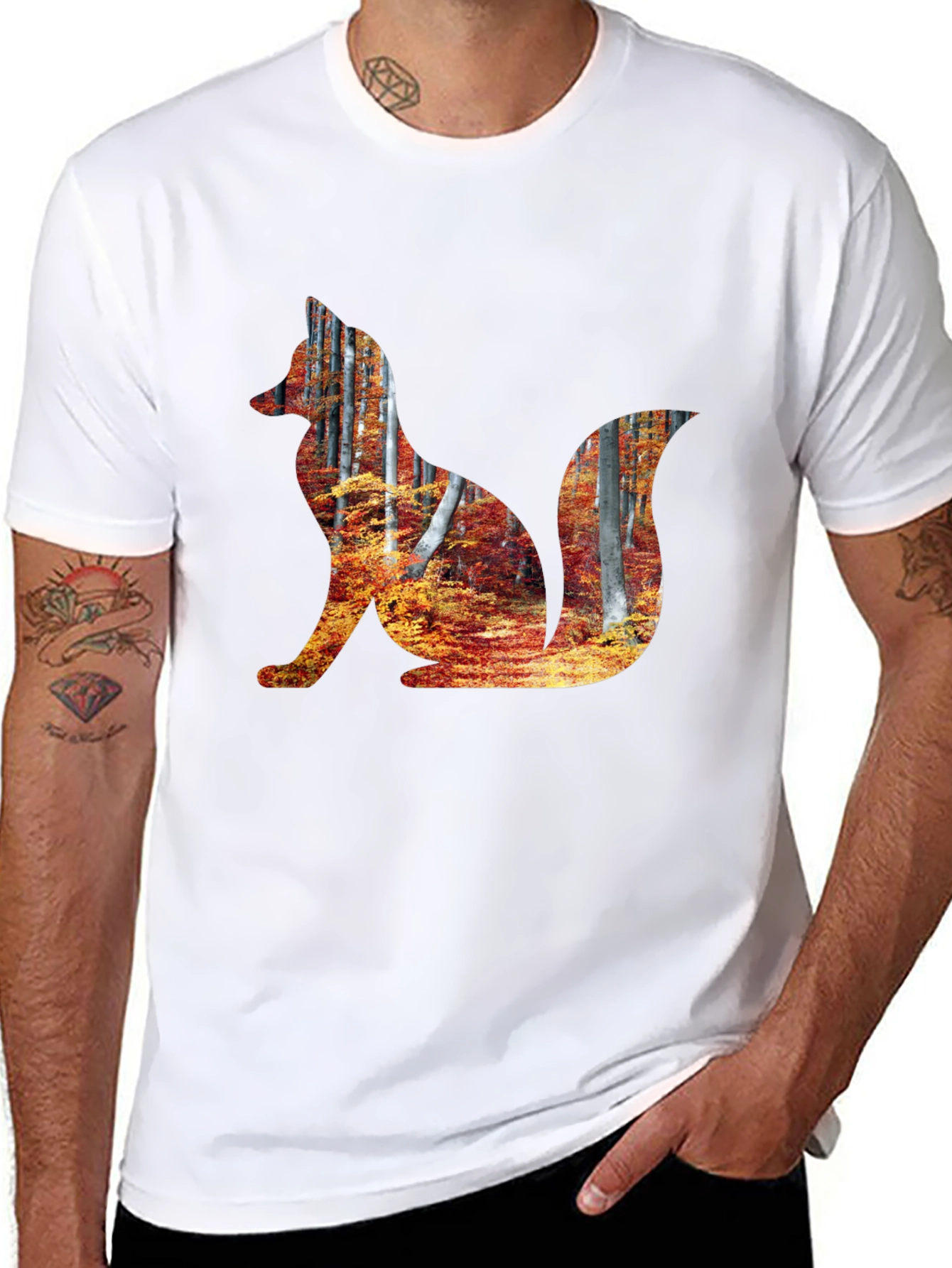 Fox Forest Graphic Tee - Mens Black T-Shirt