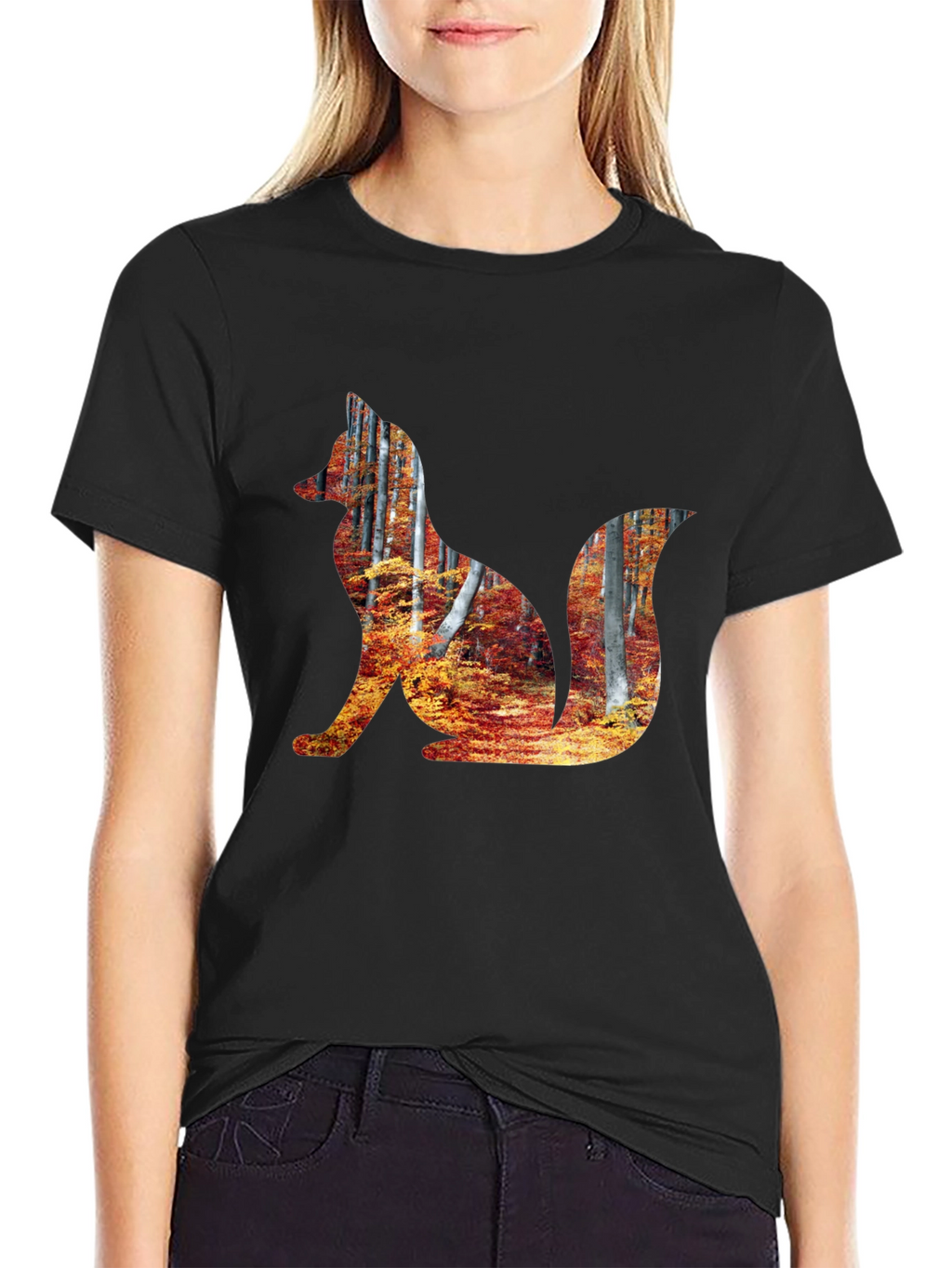 Fox Forest Graphic Tee - Mens Black T-Shirt