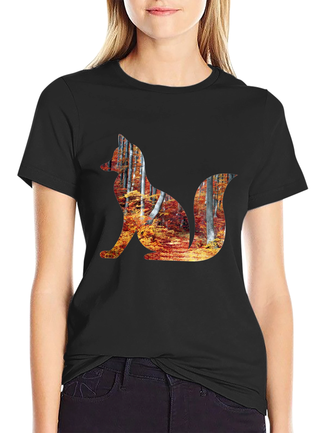 Fox Forest Graphic Tee - Mens Black T-Shirt