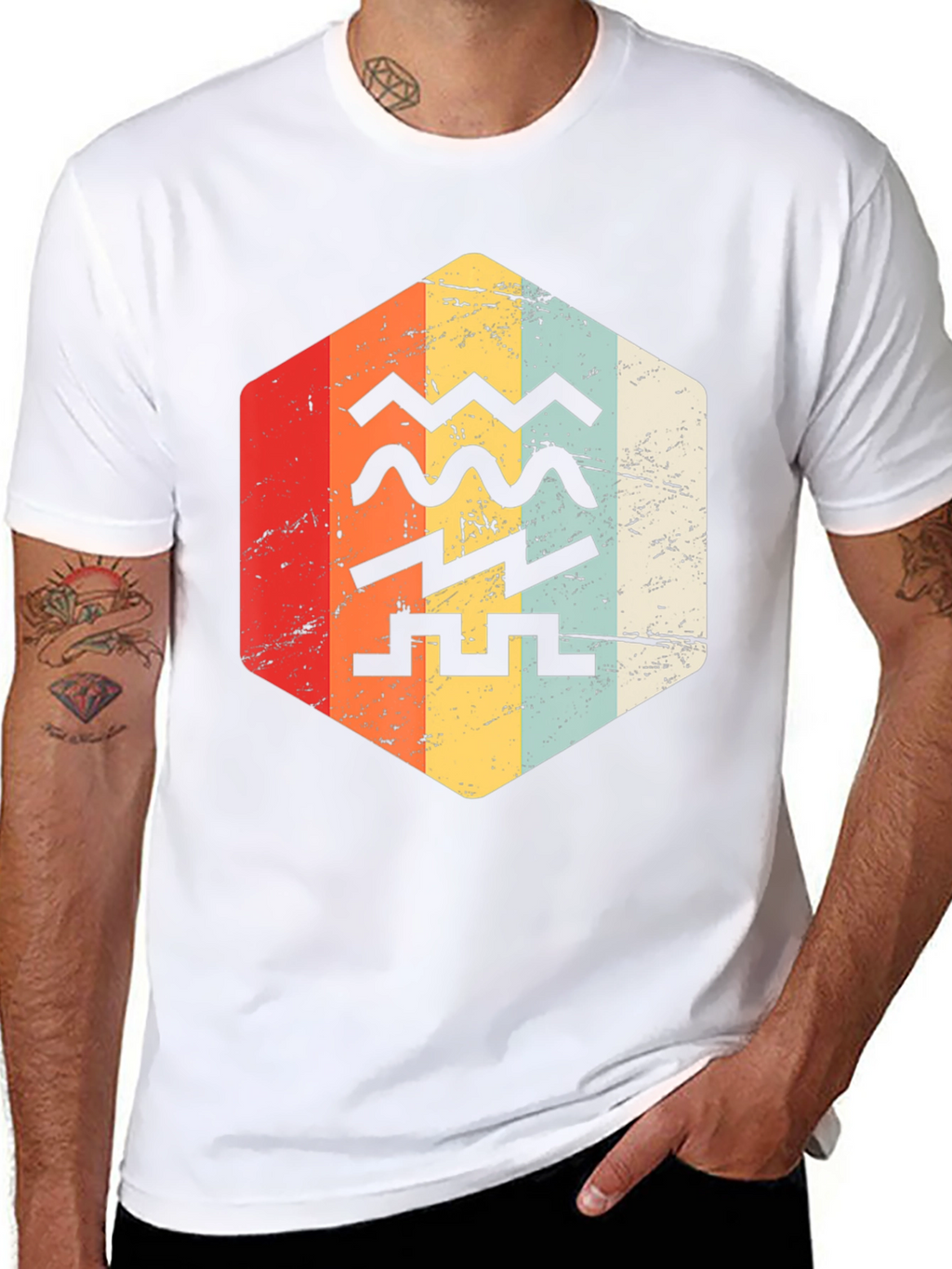 Retro Zodiac Aquarius T-Shirt