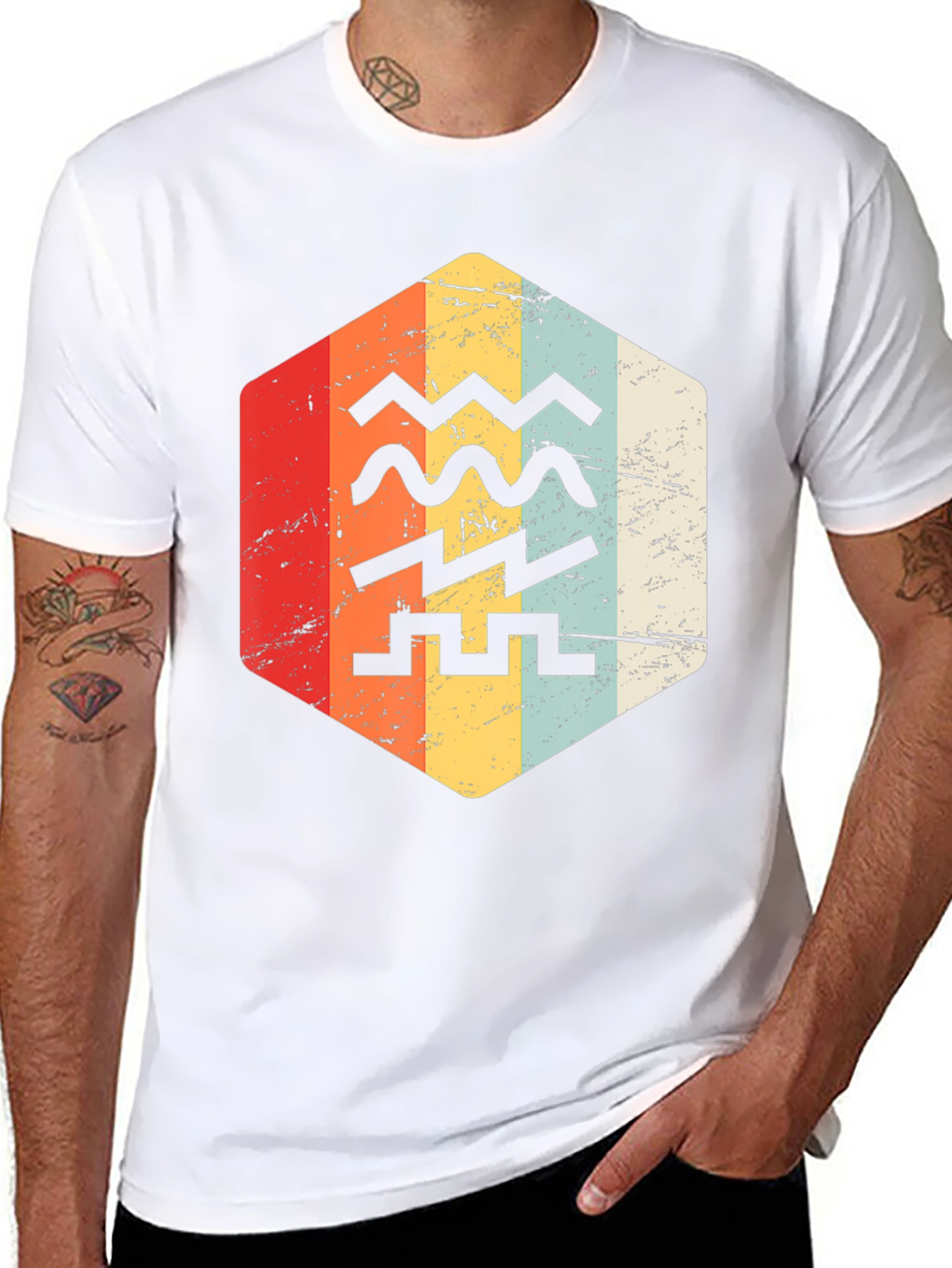 Retro Zodiac Aquarius T-Shirt