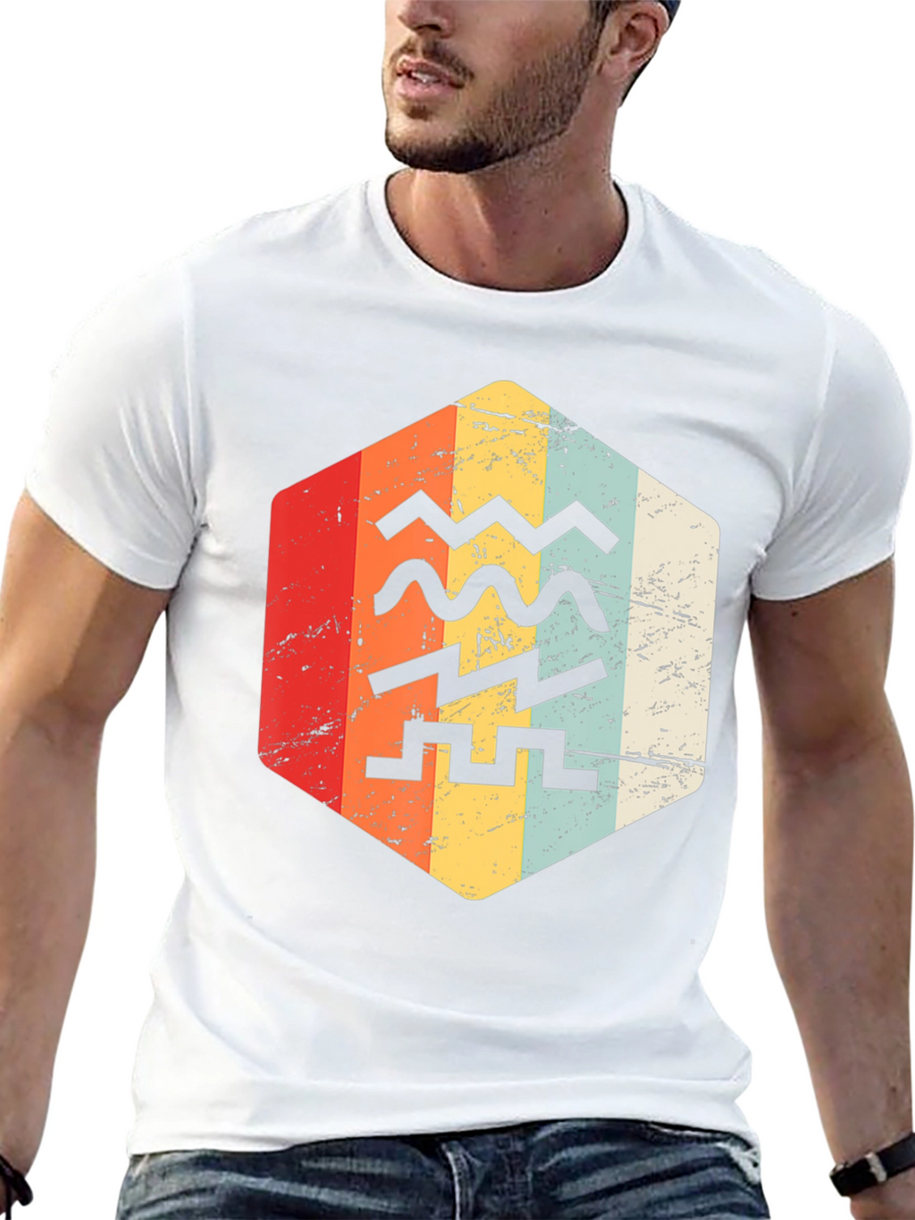 Retro Zodiac Aquarius T-Shirt