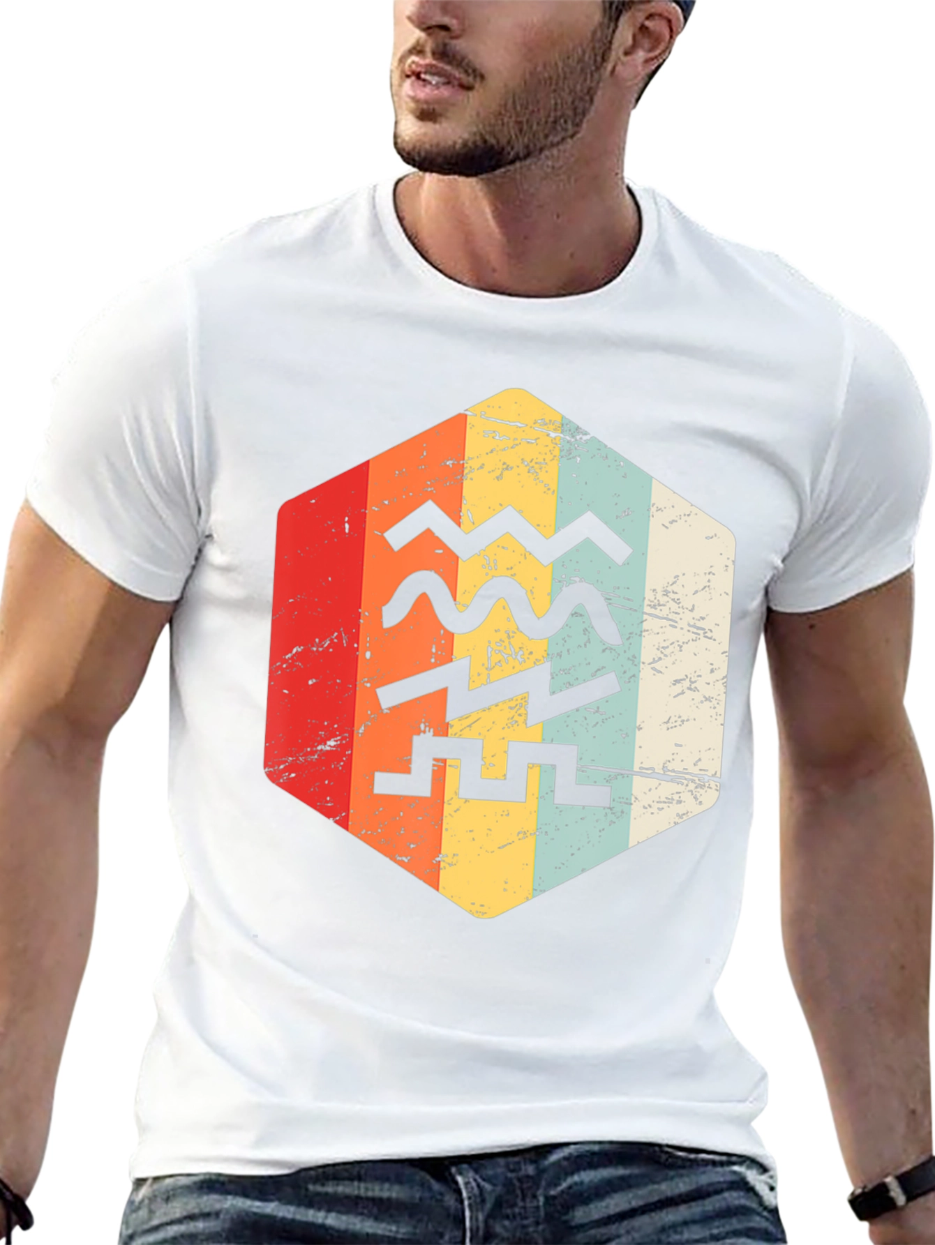 Retro Zodiac Aquarius T-Shirt