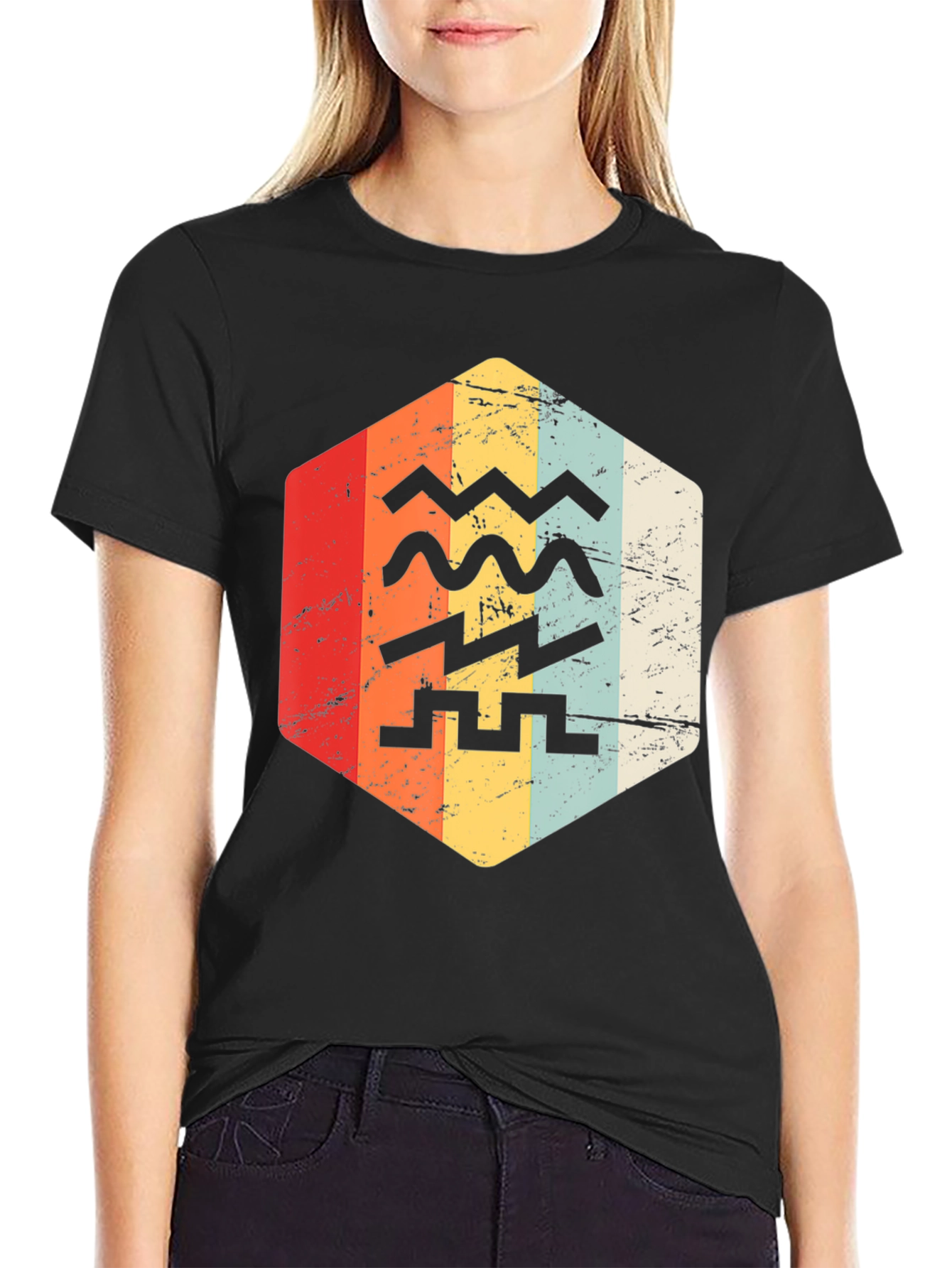 Retro Zodiac Aquarius T-Shirt