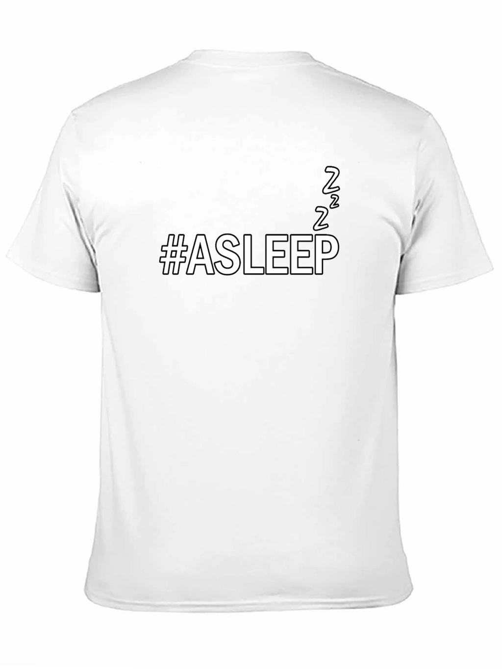 #Asleep Funny Unisex Black T-Shirt