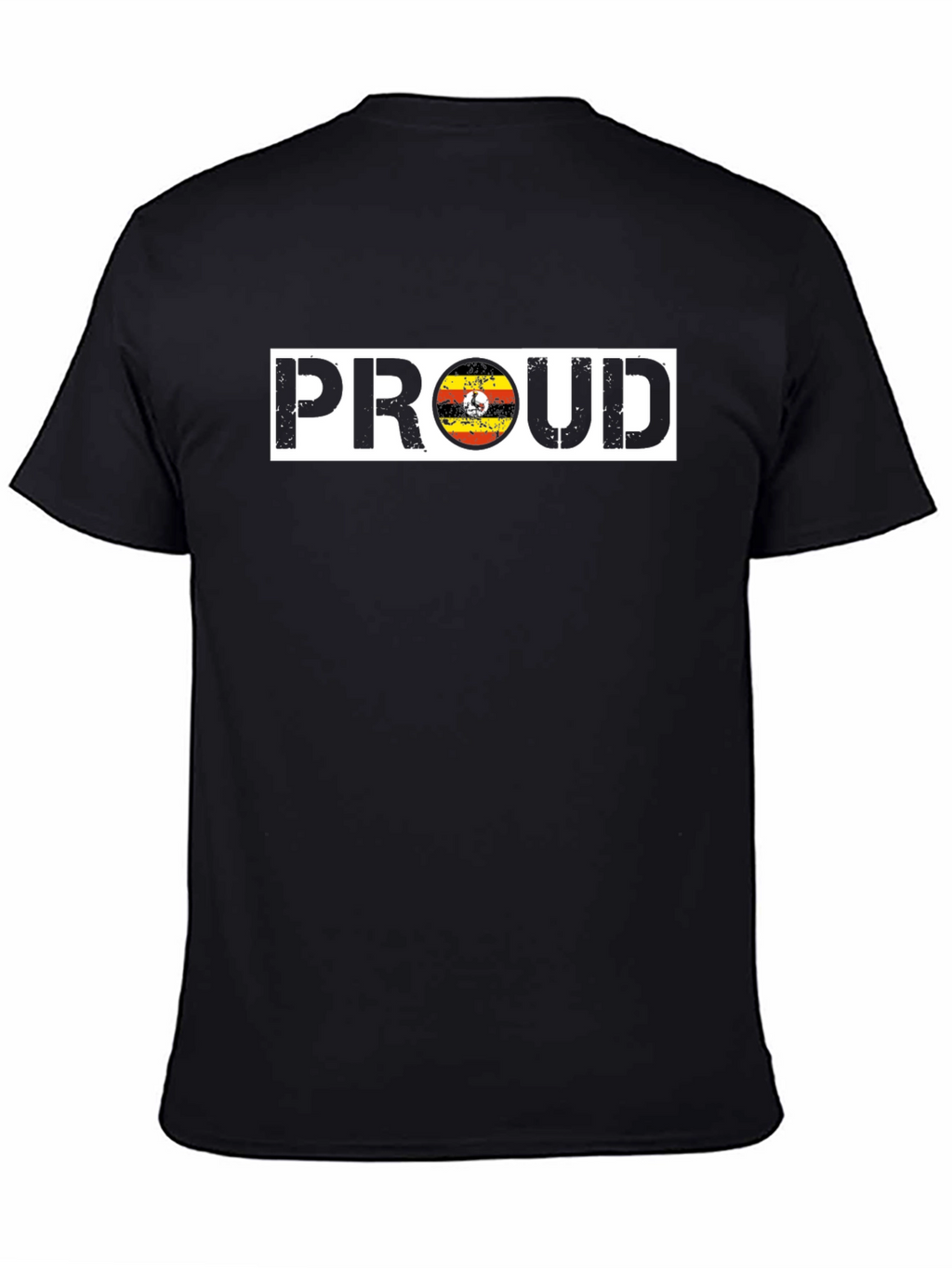 Ugandan Proud T-Shirt - Black Crew Neck Tee