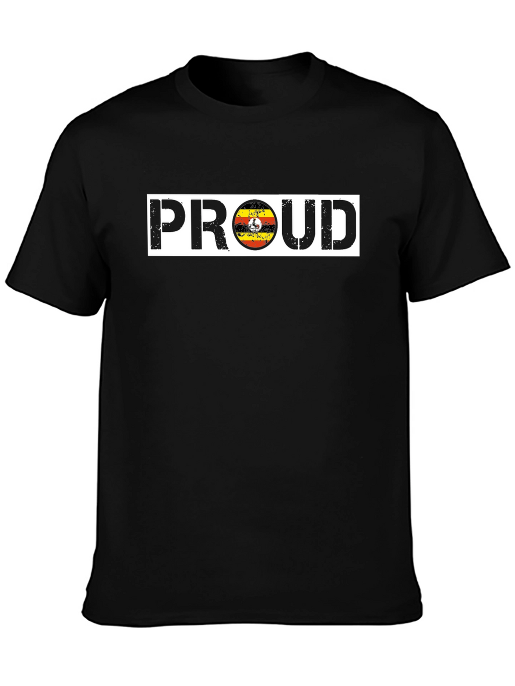 Ugandan Proud T-Shirt - Black Crew Neck Tee