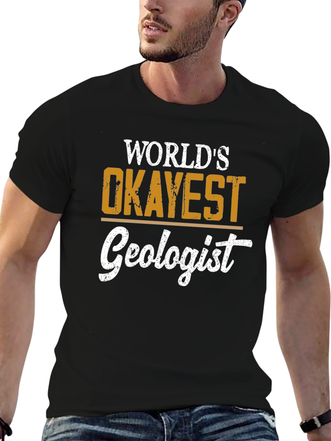 Worlds Okayest Geologist Black T-Shirt