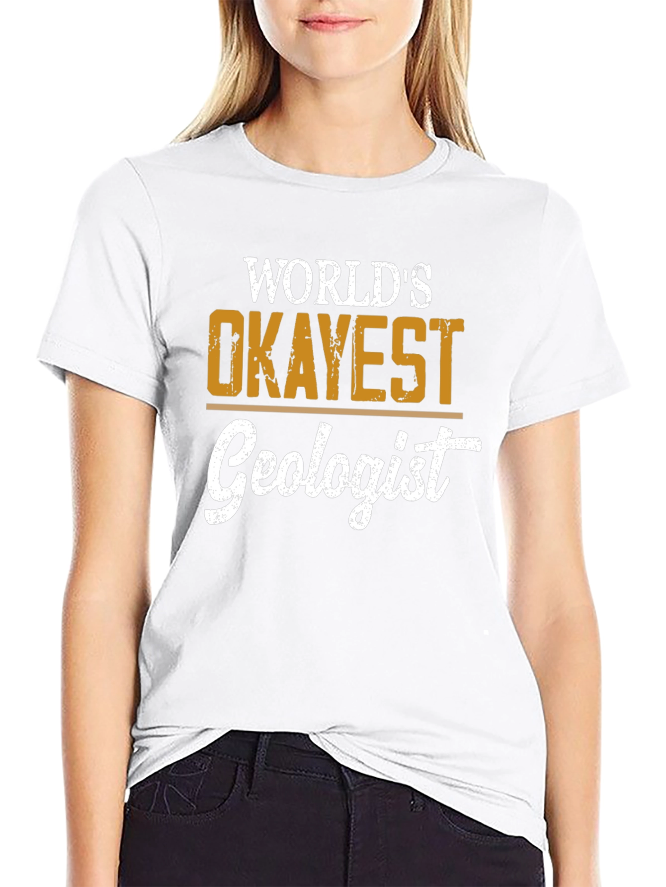 Worlds Okayest Geologist Black T-Shirt