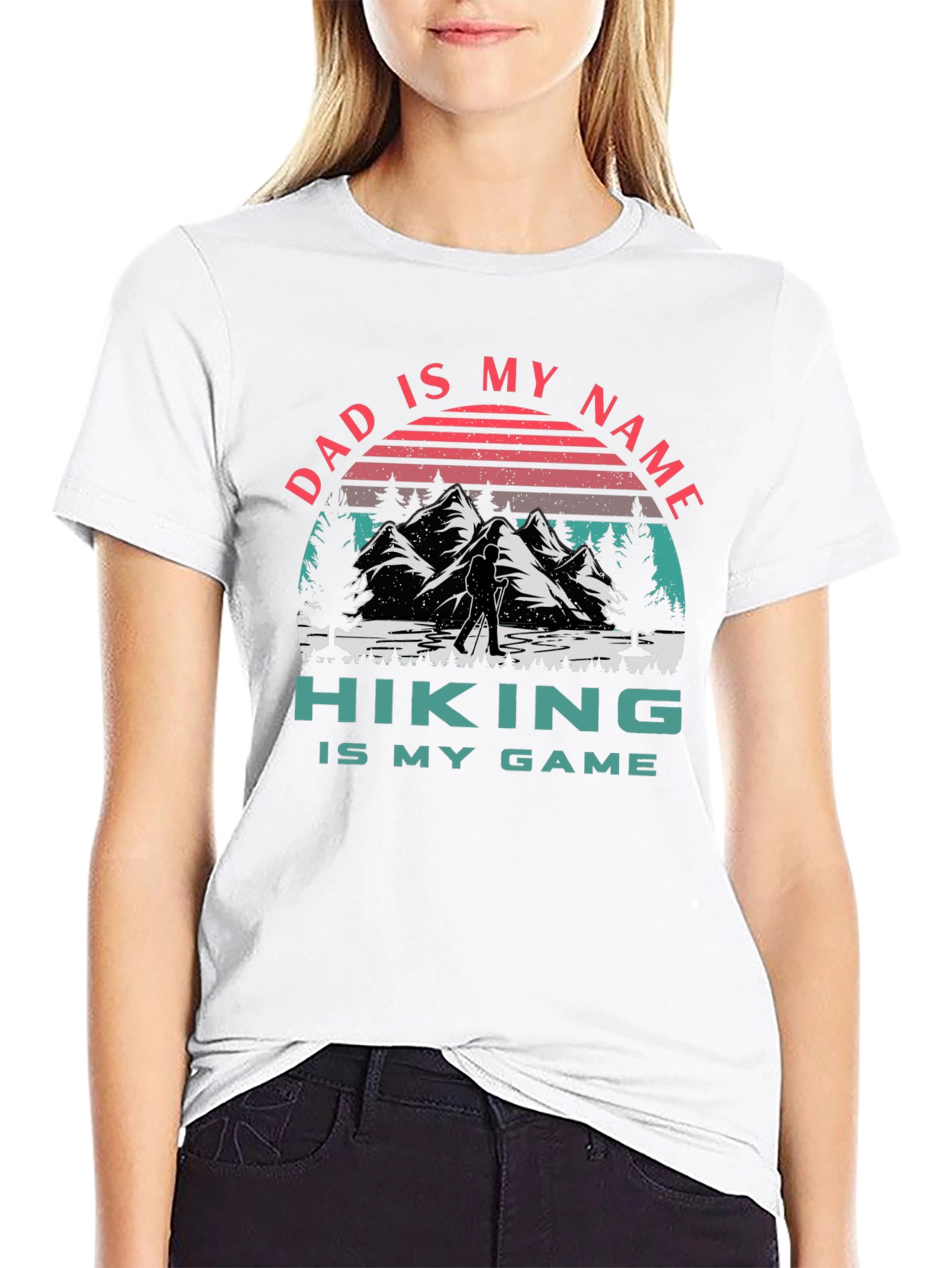 Dad Hiking T-Shirt - Dad Is My Name Hiking Is My Game
