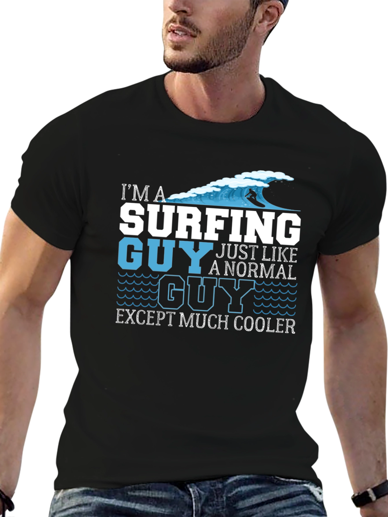 Surfing Guy T-Shirt - Cool Graphic Tee