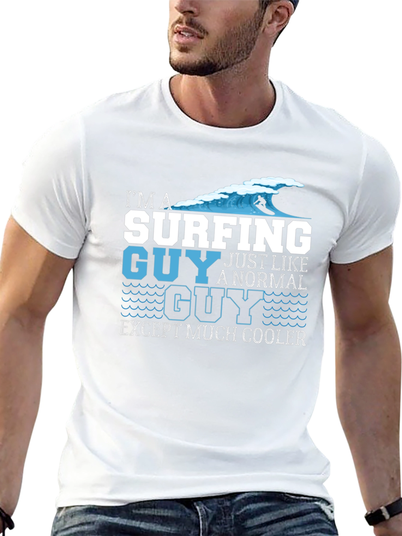 Surfing Guy T-Shirt - Cool Graphic Tee