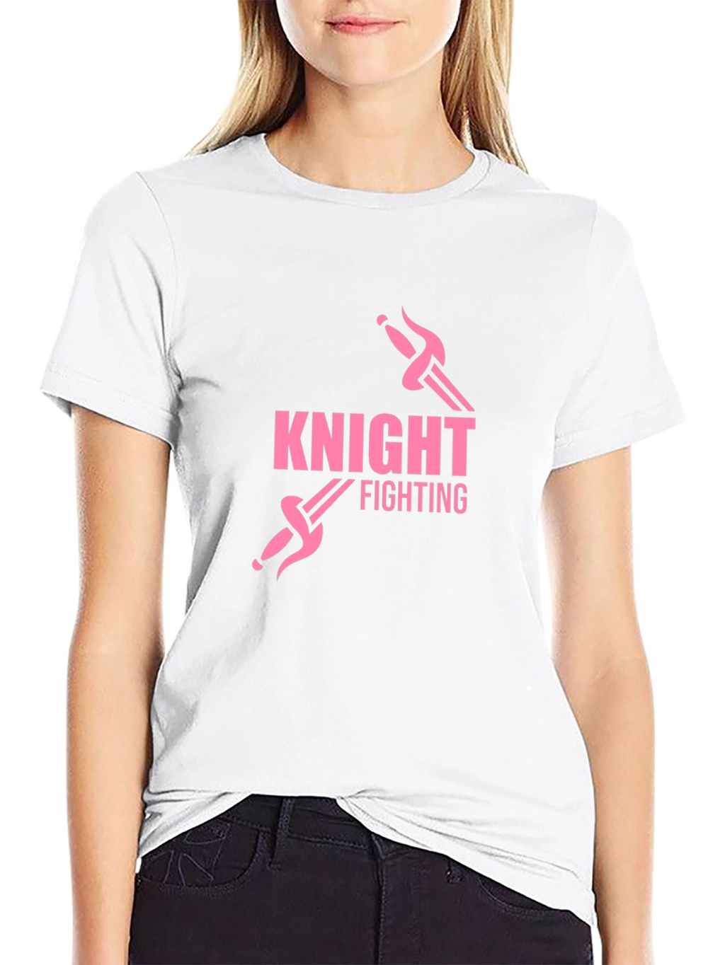 Knight Fighting Graphic Tee - Black