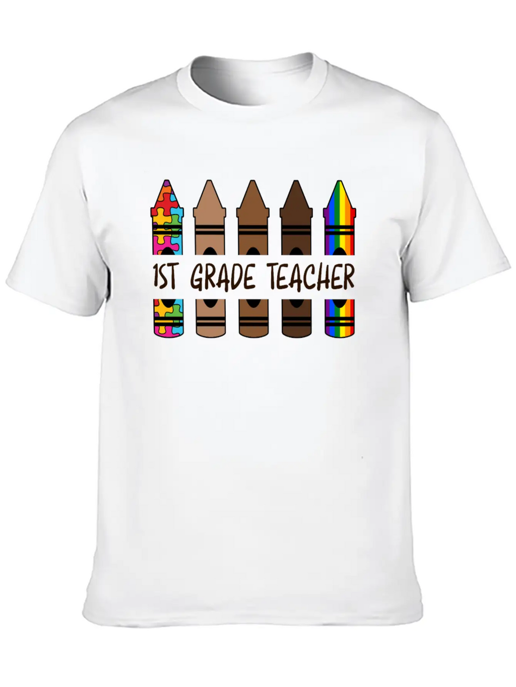 1ST GradeTeacher Life Pencil Personalized Relaxed Everyday Tee – Lightweight And Durable Cotton