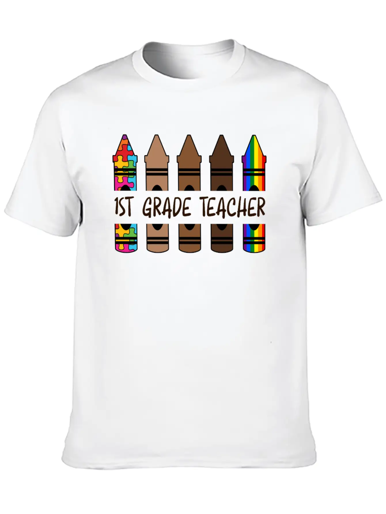 1ST GradeTeacher Life Pencil Personalized Relaxed Everyday Tee – Lightweight And Durable Cotton