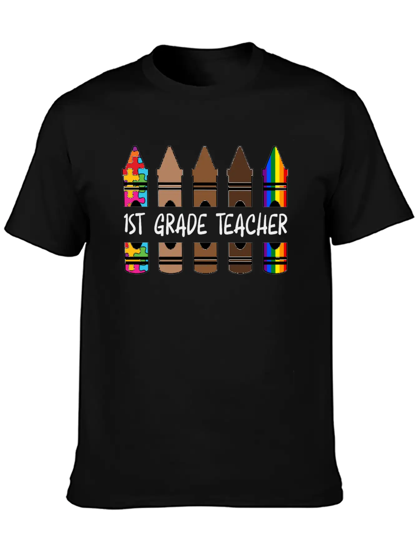 1ST GradeTeacher Life Pencil Personalized Relaxed Everyday Tee – Lightweight And Durable Cotton