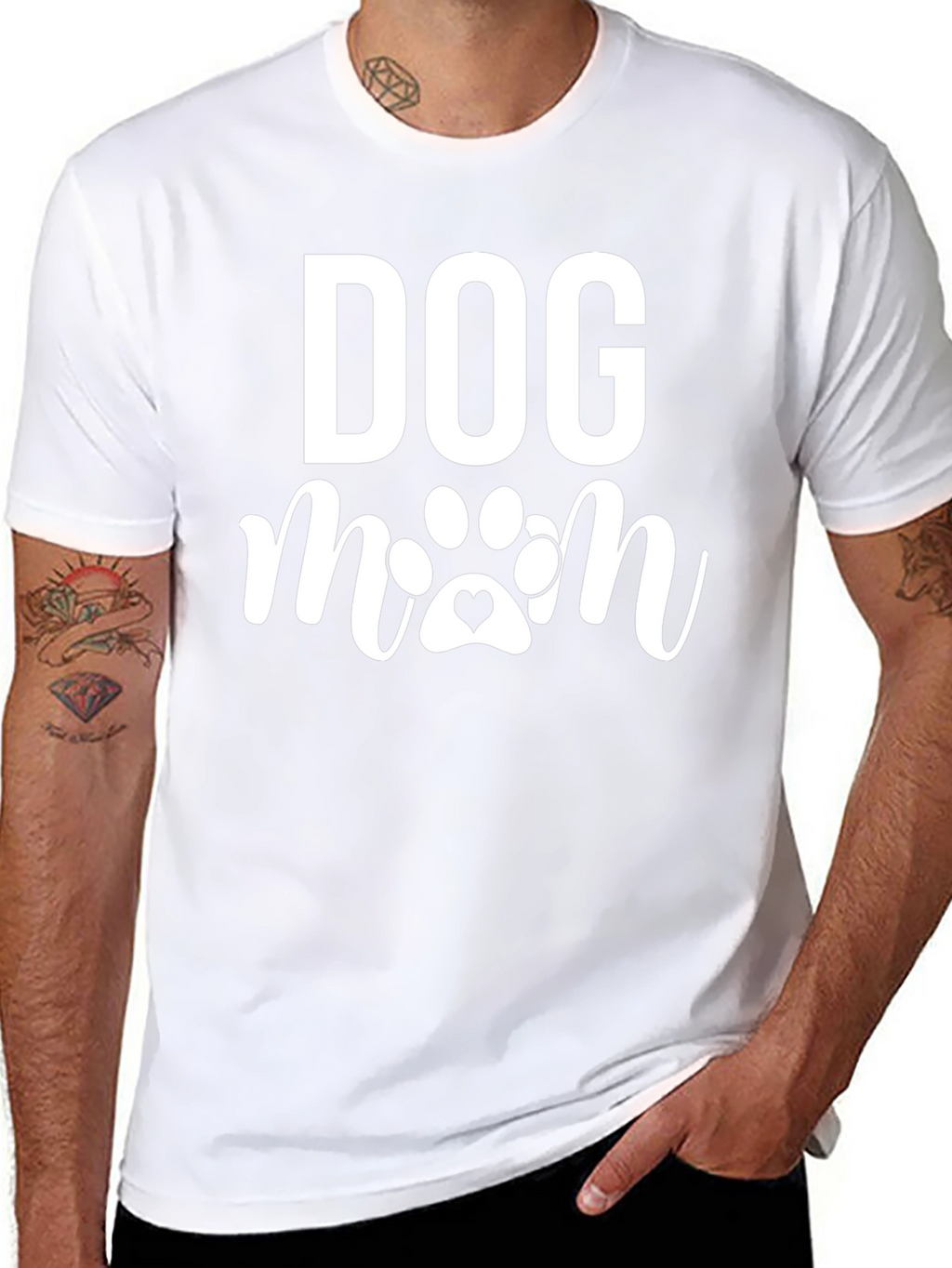 Dog Mom Paw Print Tee