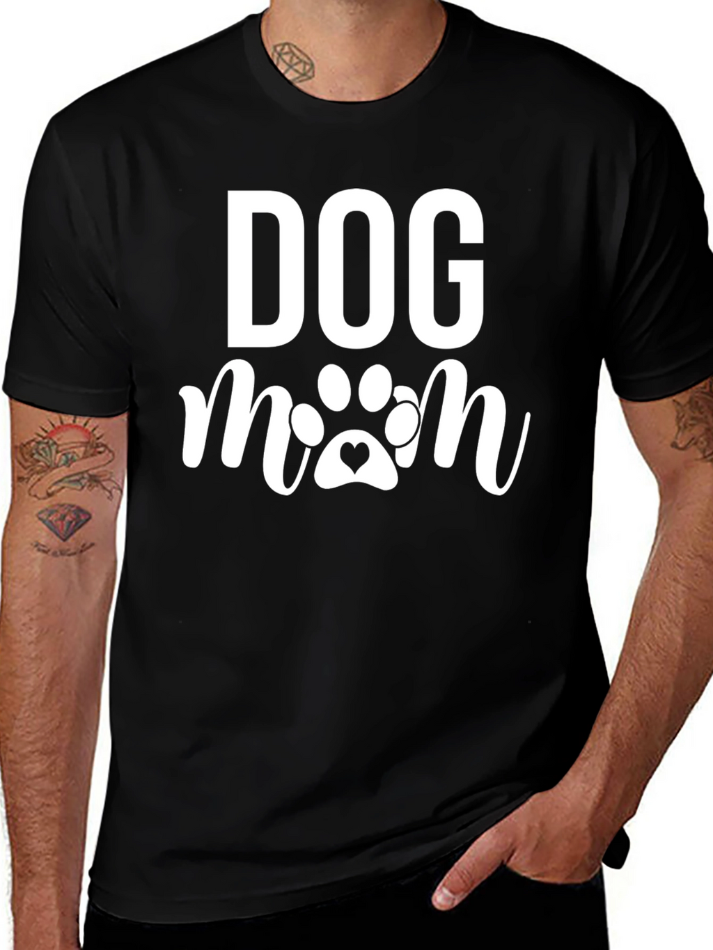 Dog Mom Paw Print Tee