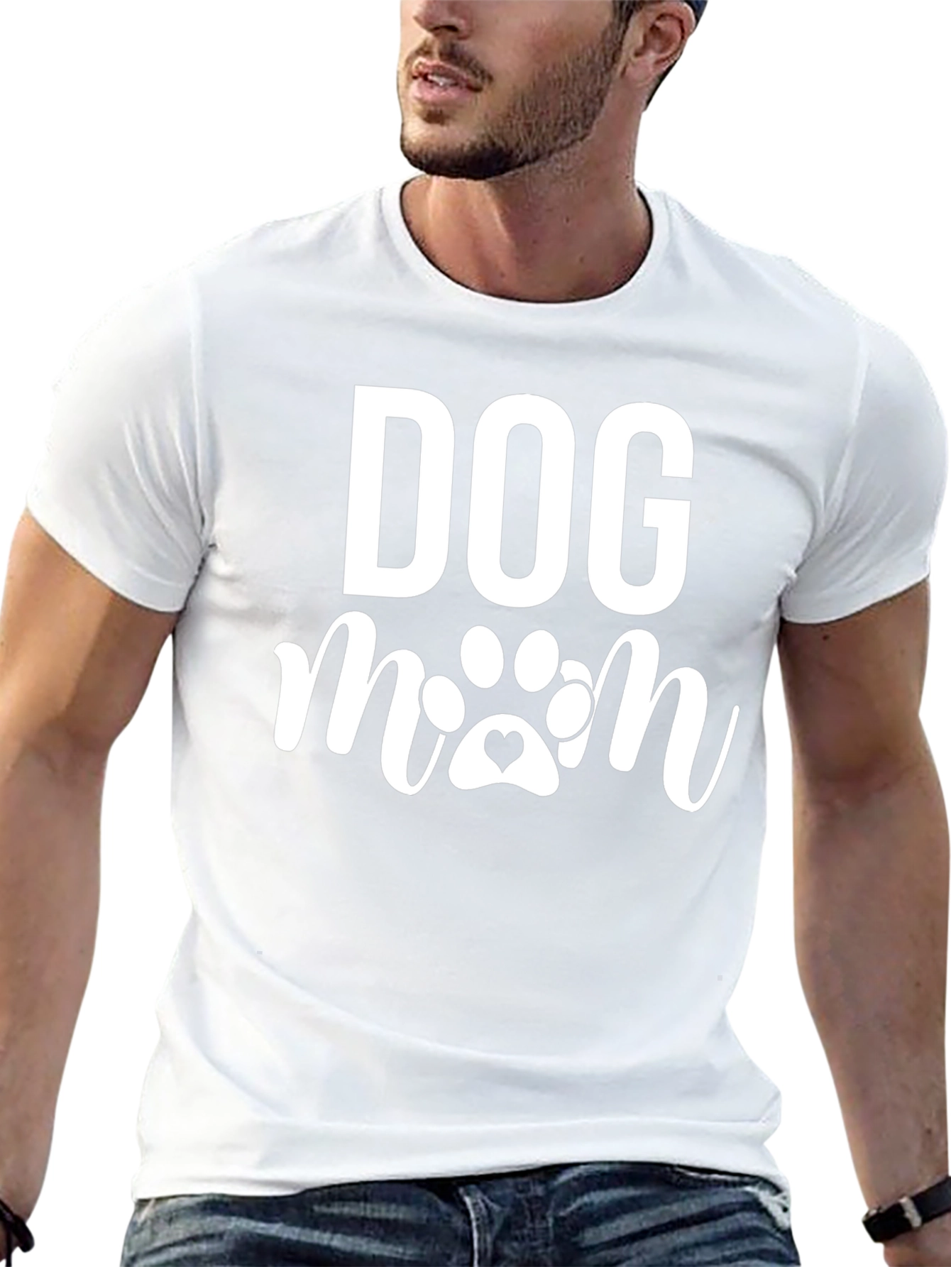 Dog Mom Paw Print Tee