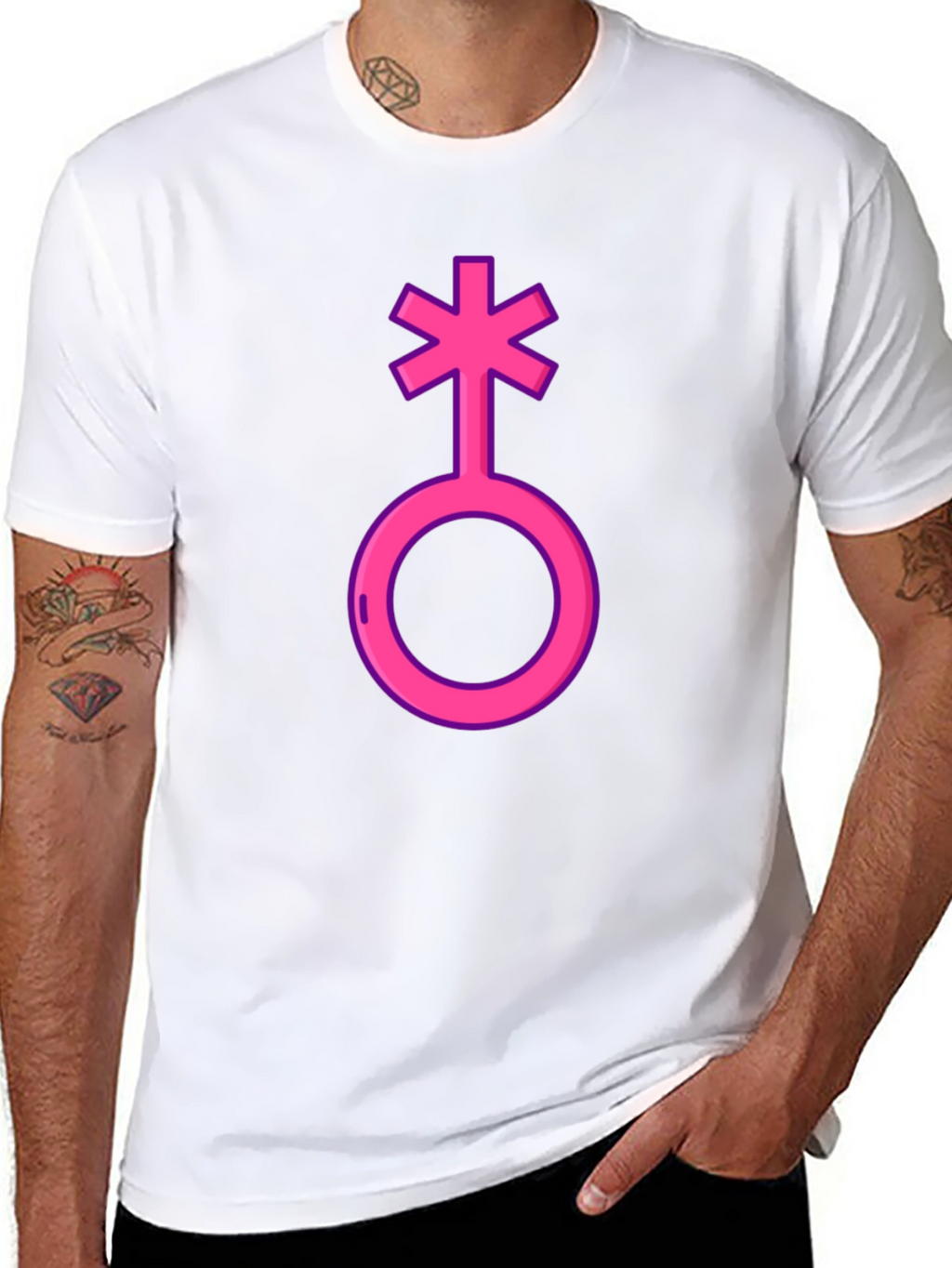 Genderqueer Symbol T-Shirt - Black
