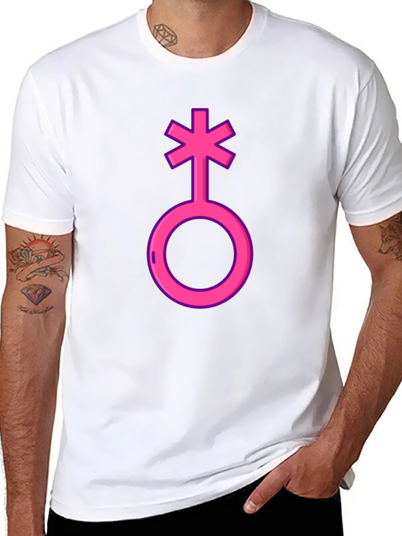 Genderqueer Symbol T-Shirt - Black